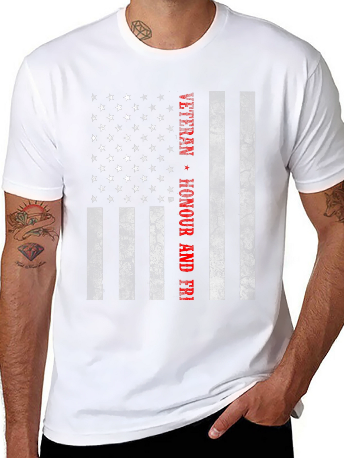 Veteran Honour & Freedom American Flag T-Shirt