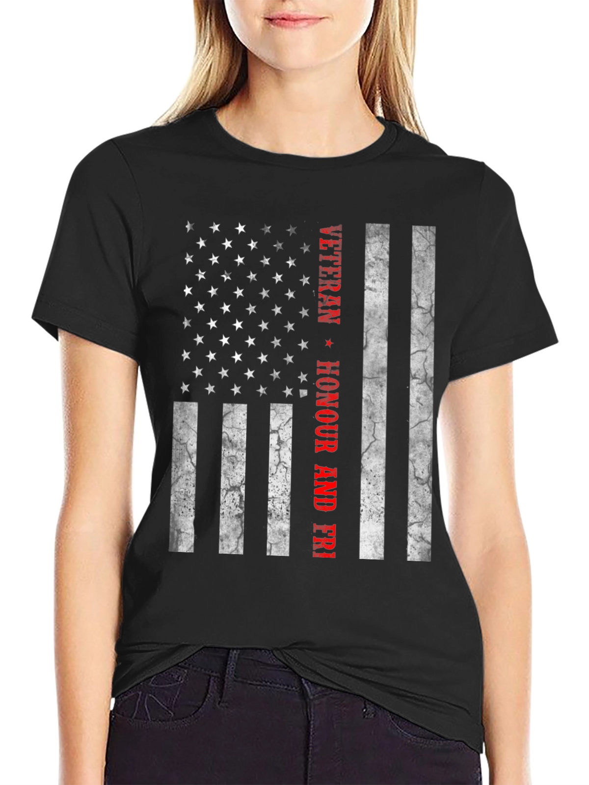 Veteran Honour & Freedom American Flag T-Shirt