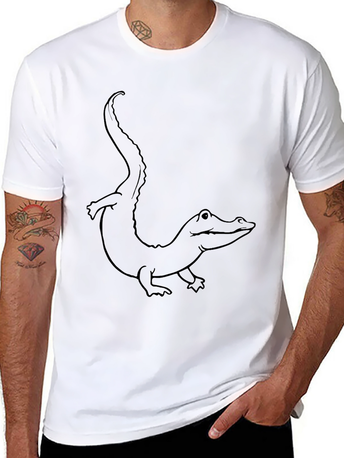 Alligator Graphic Tee - Mens Black T-Shirt