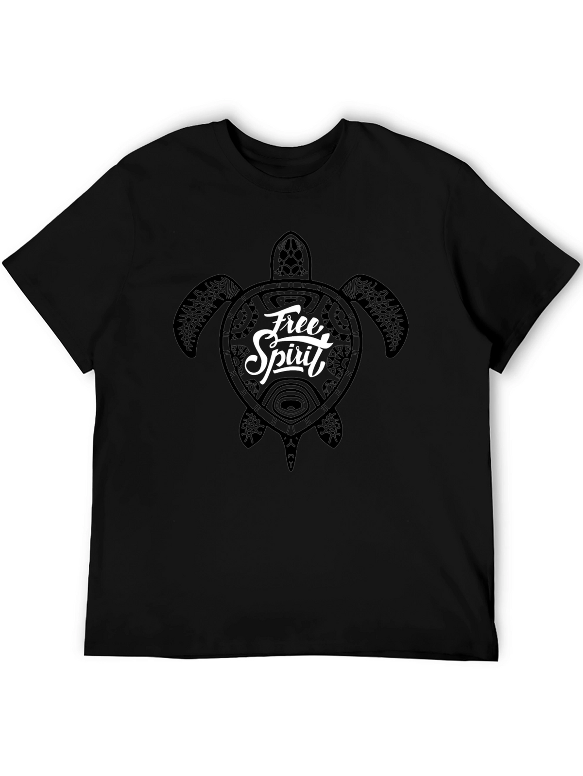 Free Spirit Turtle Graphic T-Shirt - Black