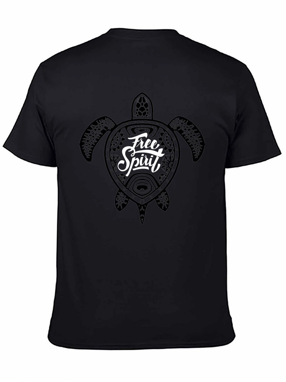 Free Spirit Turtle Graphic T-Shirt - Black