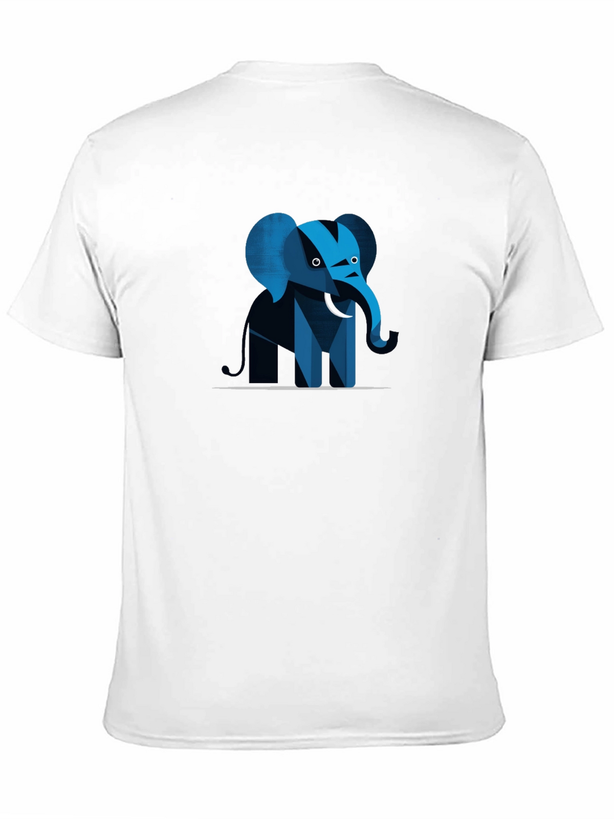 Geometric Elephant Graphic Tee - Black