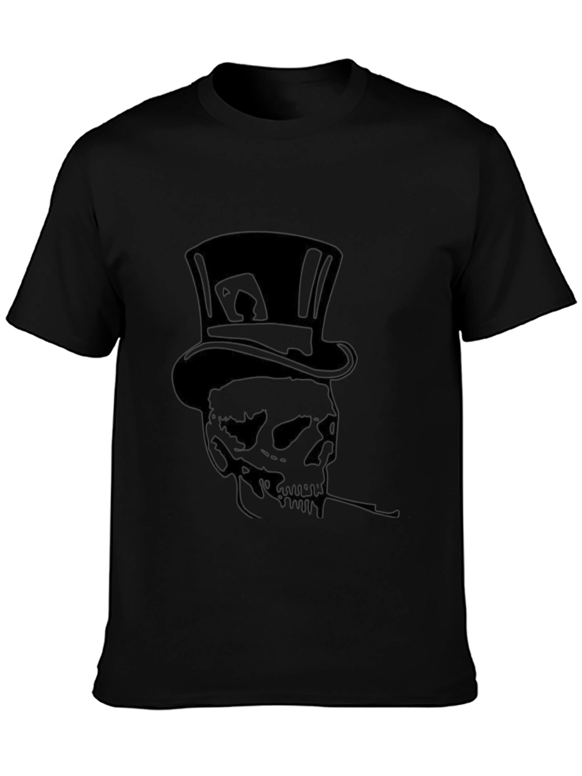 Skull Top Hat T-Shirt - Smoker Ace of Spades
