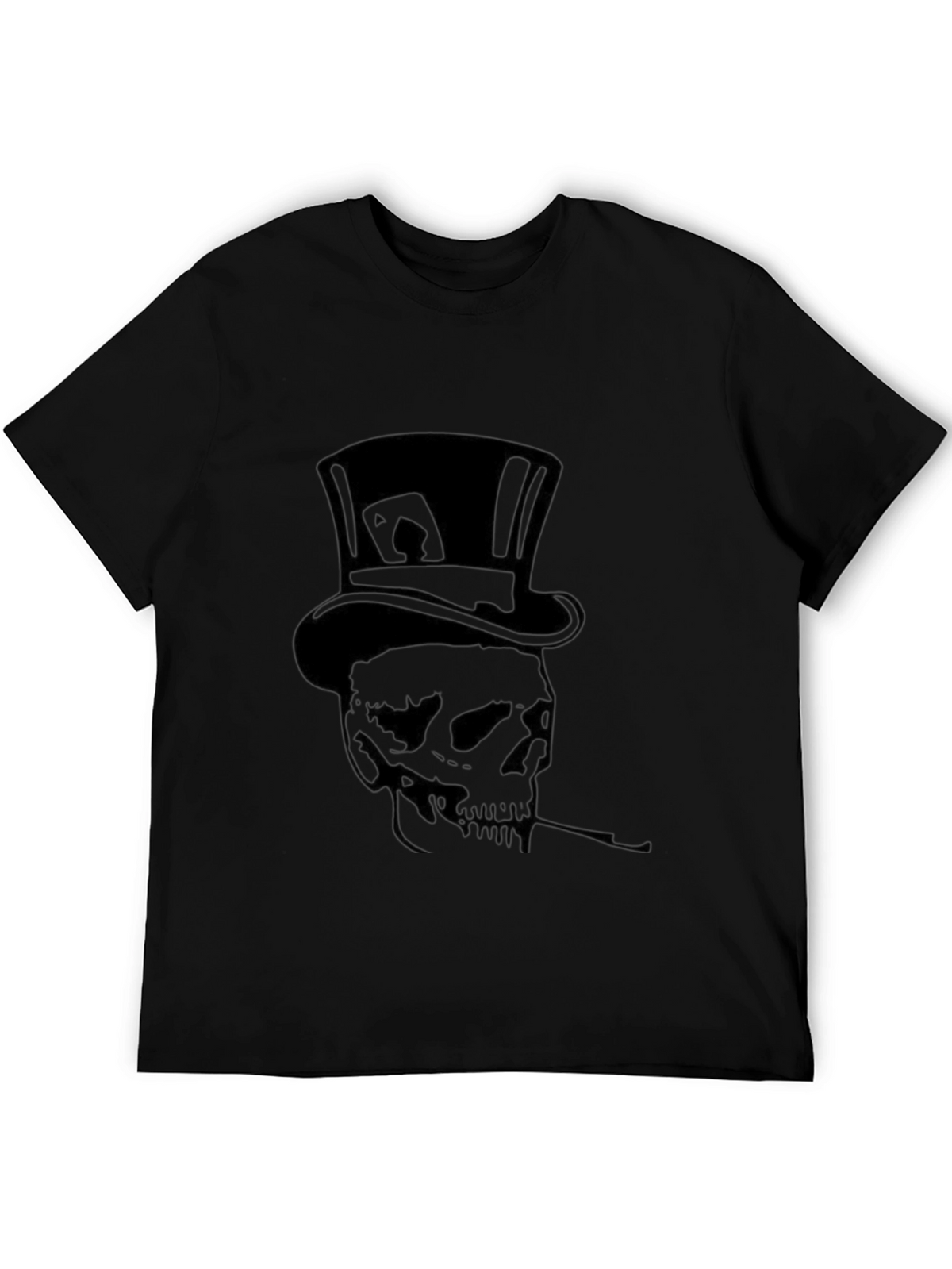 Skull Top Hat T-Shirt - Smoker Ace of Spades
