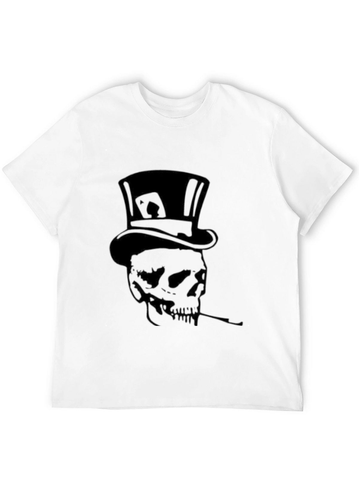 Skull Top Hat T-Shirt - Smoker Ace of Spades