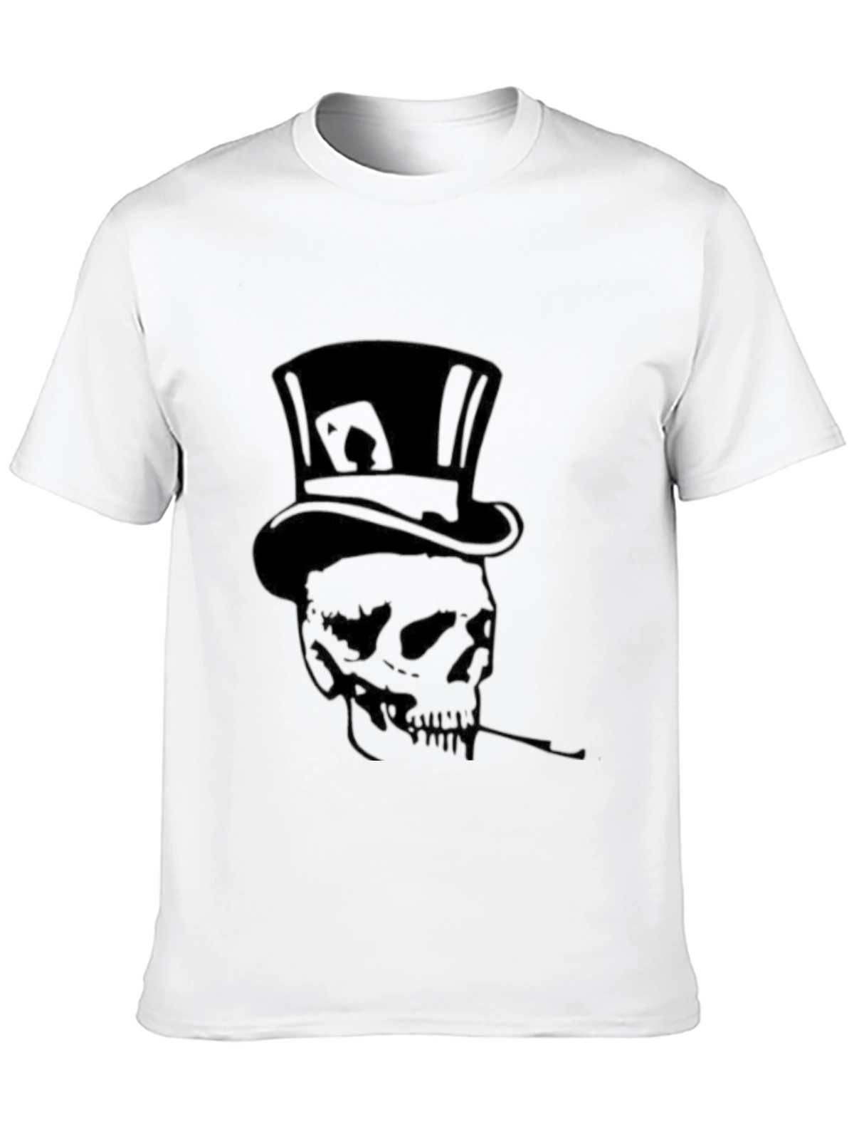 Skull Top Hat T-Shirt - Smoker Ace of Spades