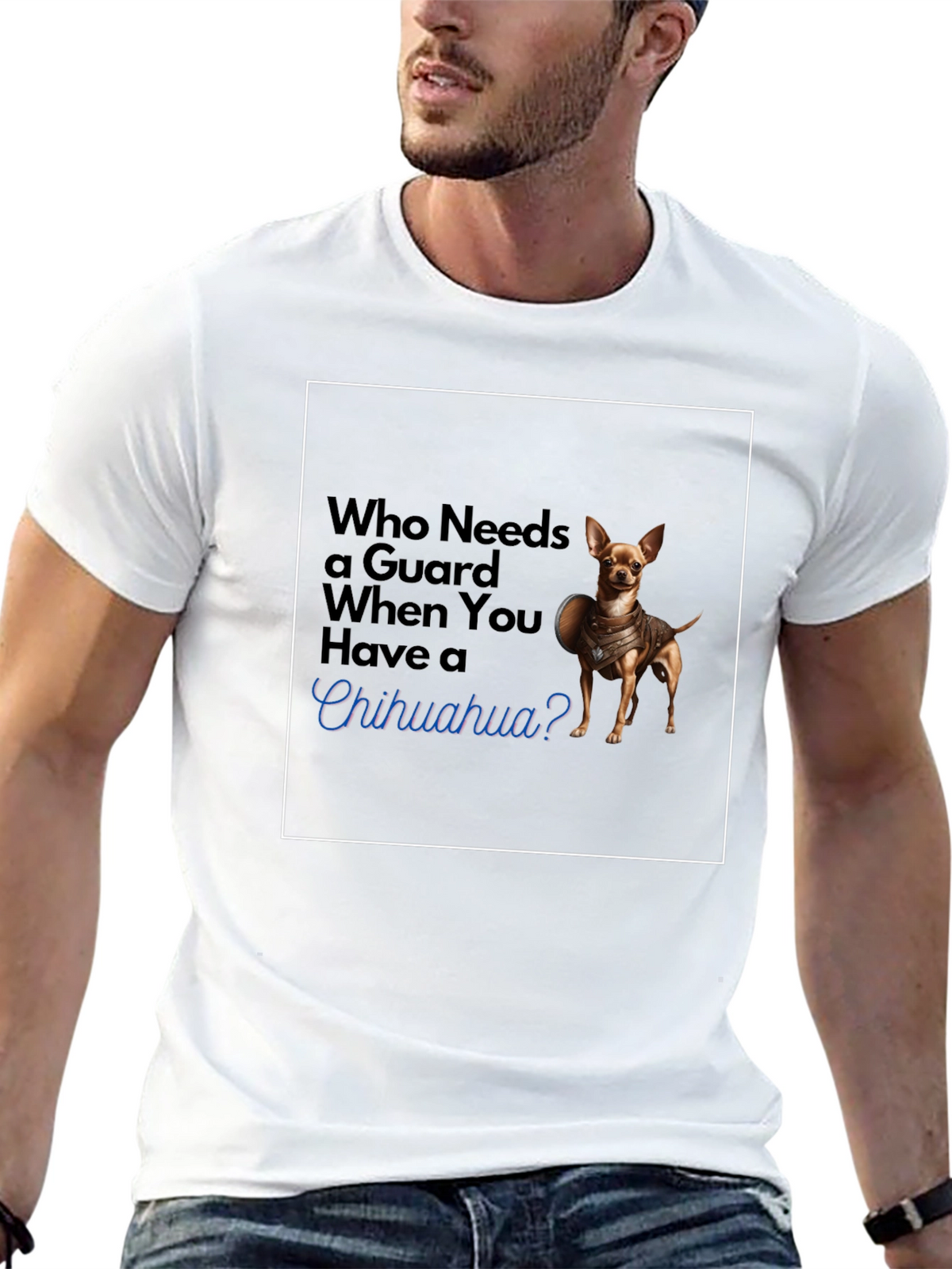 Guard Chihuahua T-Shirt: Funny Dog Tee