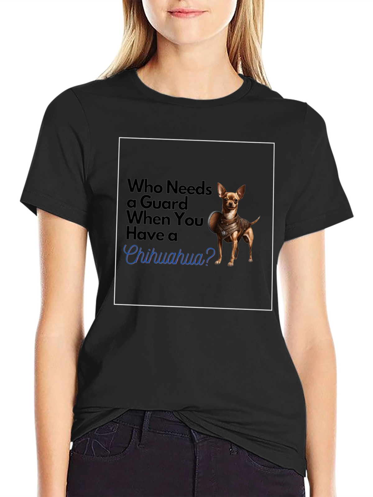 Guard Chihuahua T-Shirt: Funny Dog Tee