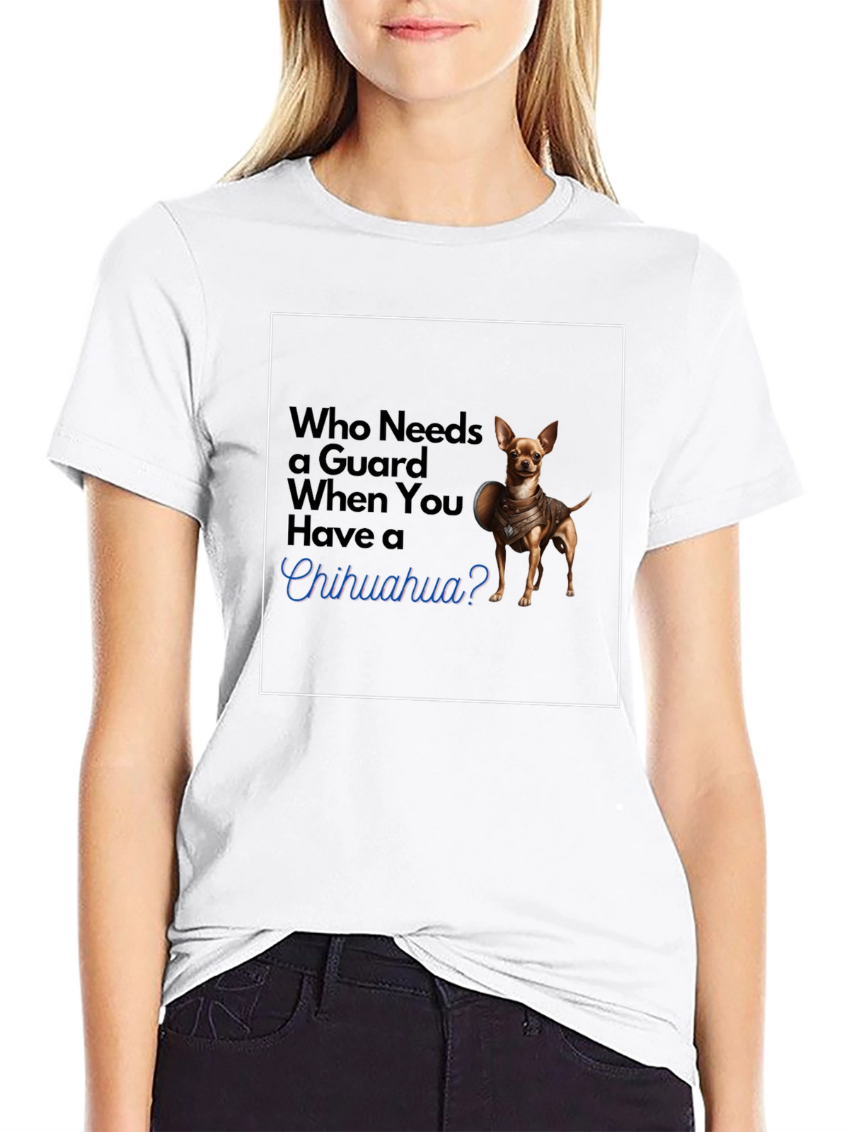 Guard Chihuahua T-Shirt: Funny Dog Tee