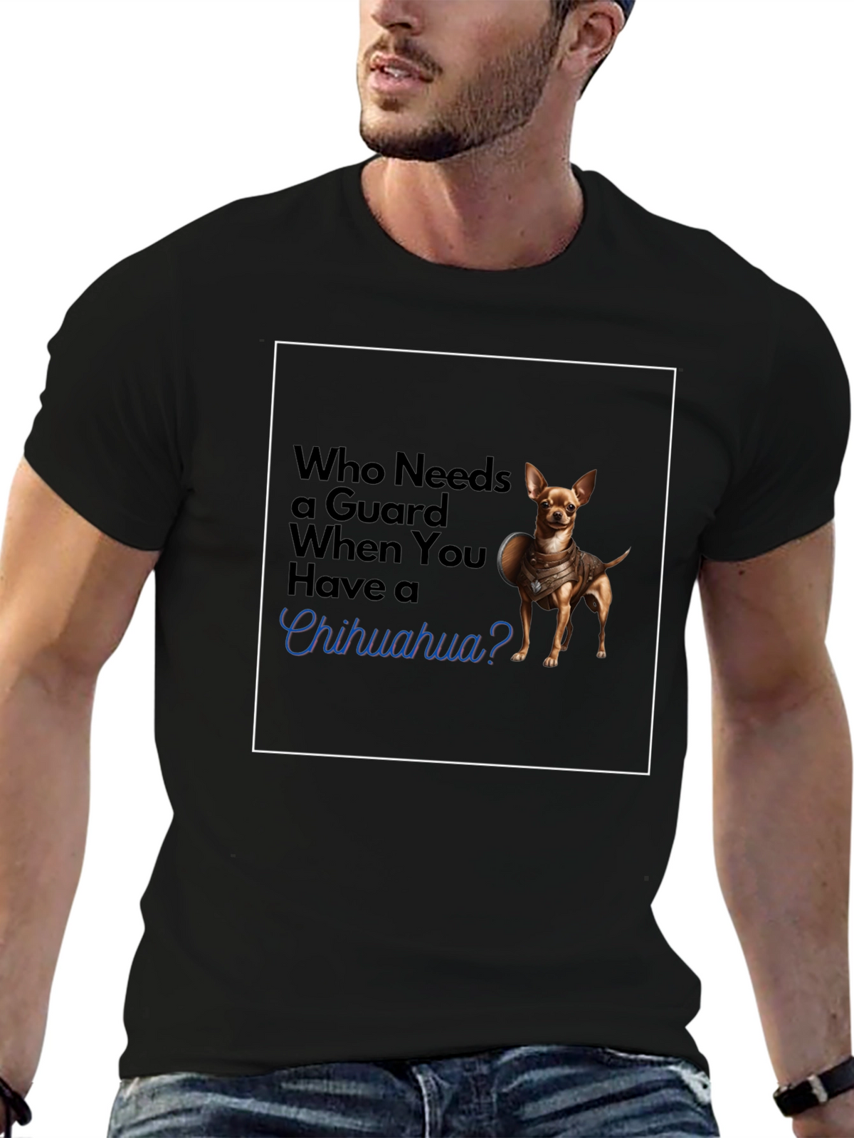 Guard Chihuahua T-Shirt: Funny Dog Tee