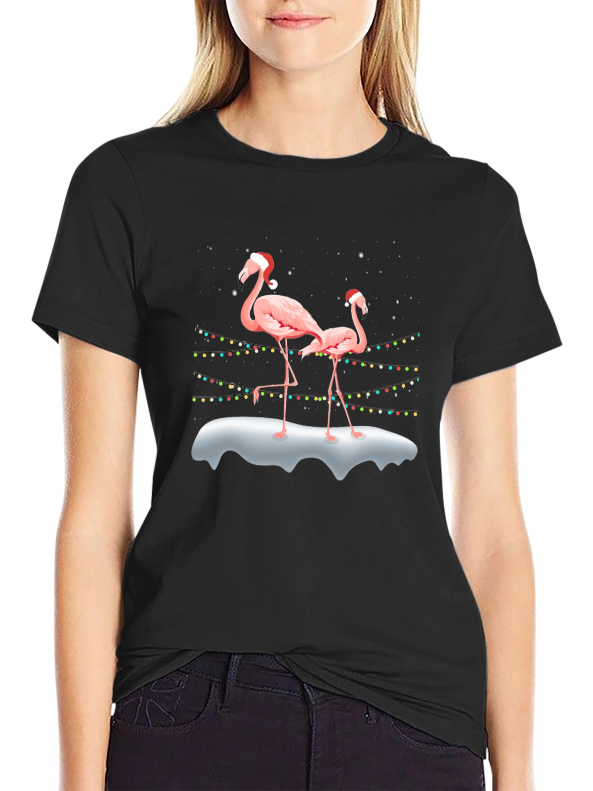 Flamingo Christmas Tee - Holiday Style