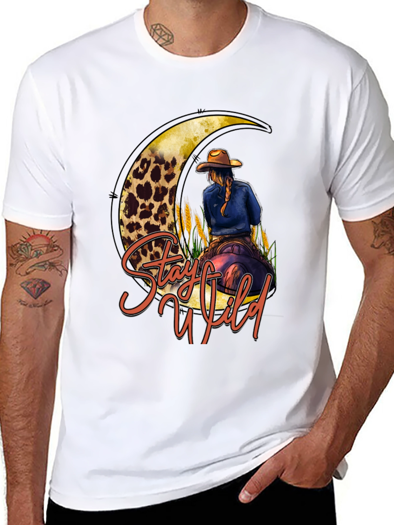 Stay Wild Cowgirl Moon Graphic Tee