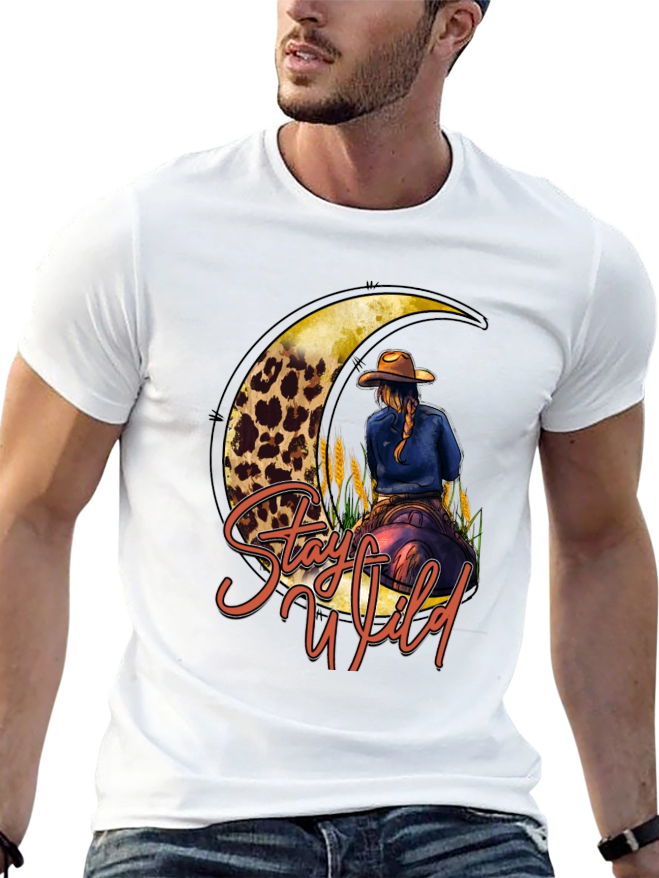 Stay Wild Cowgirl Moon Graphic Tee