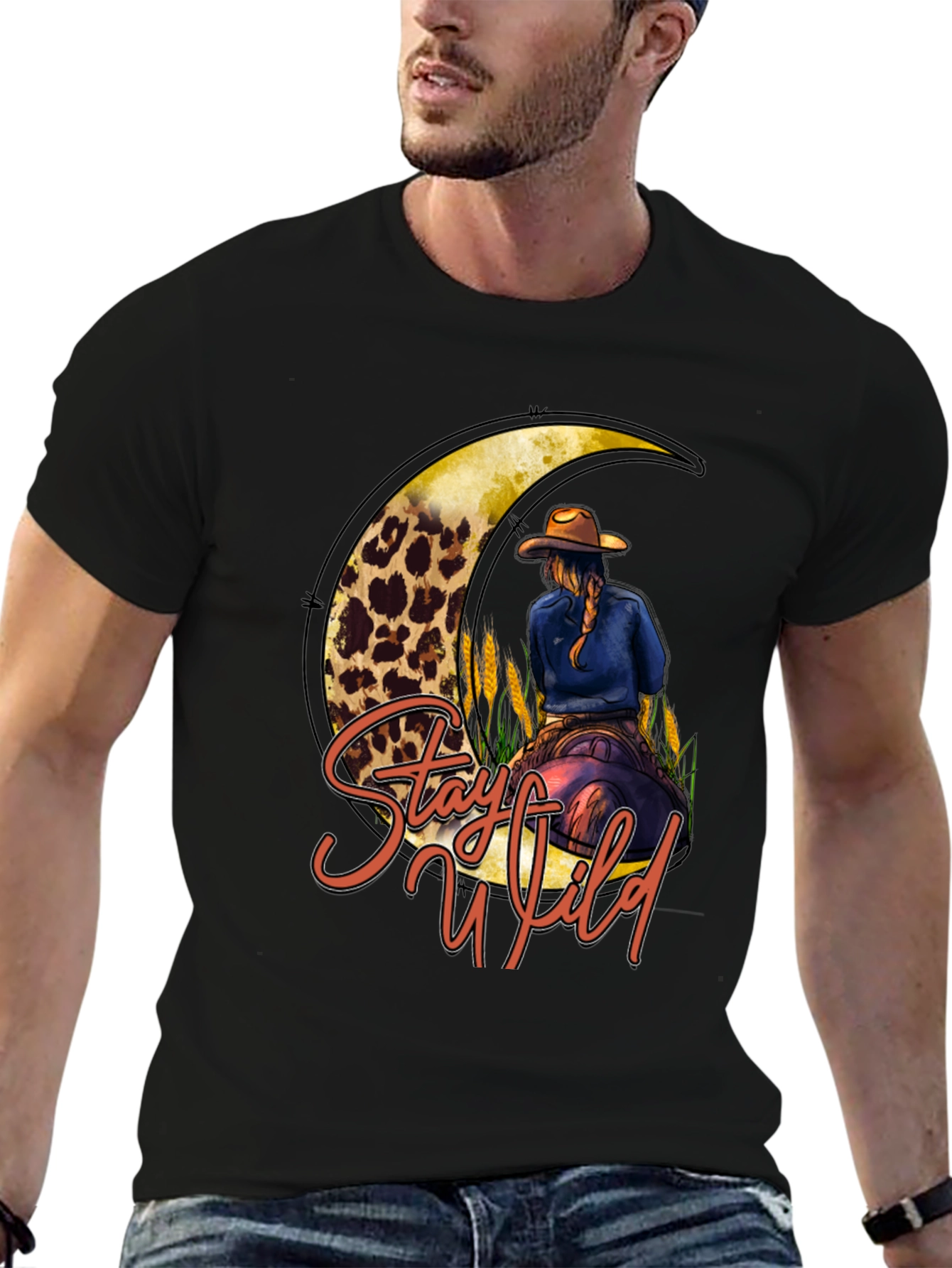 Stay Wild Cowgirl Moon Graphic Tee