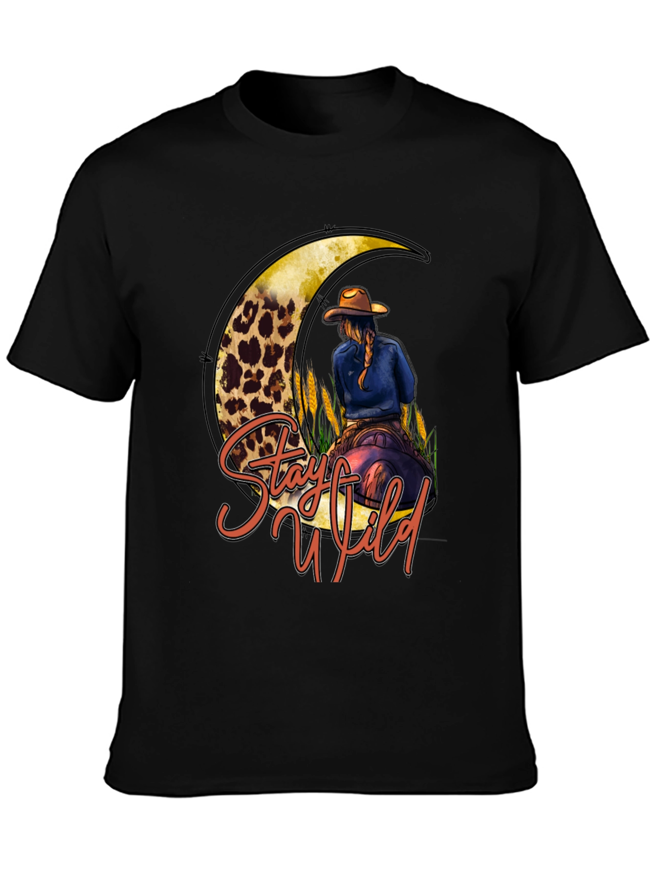 Stay Wild Cowgirl Moon Graphic Tee