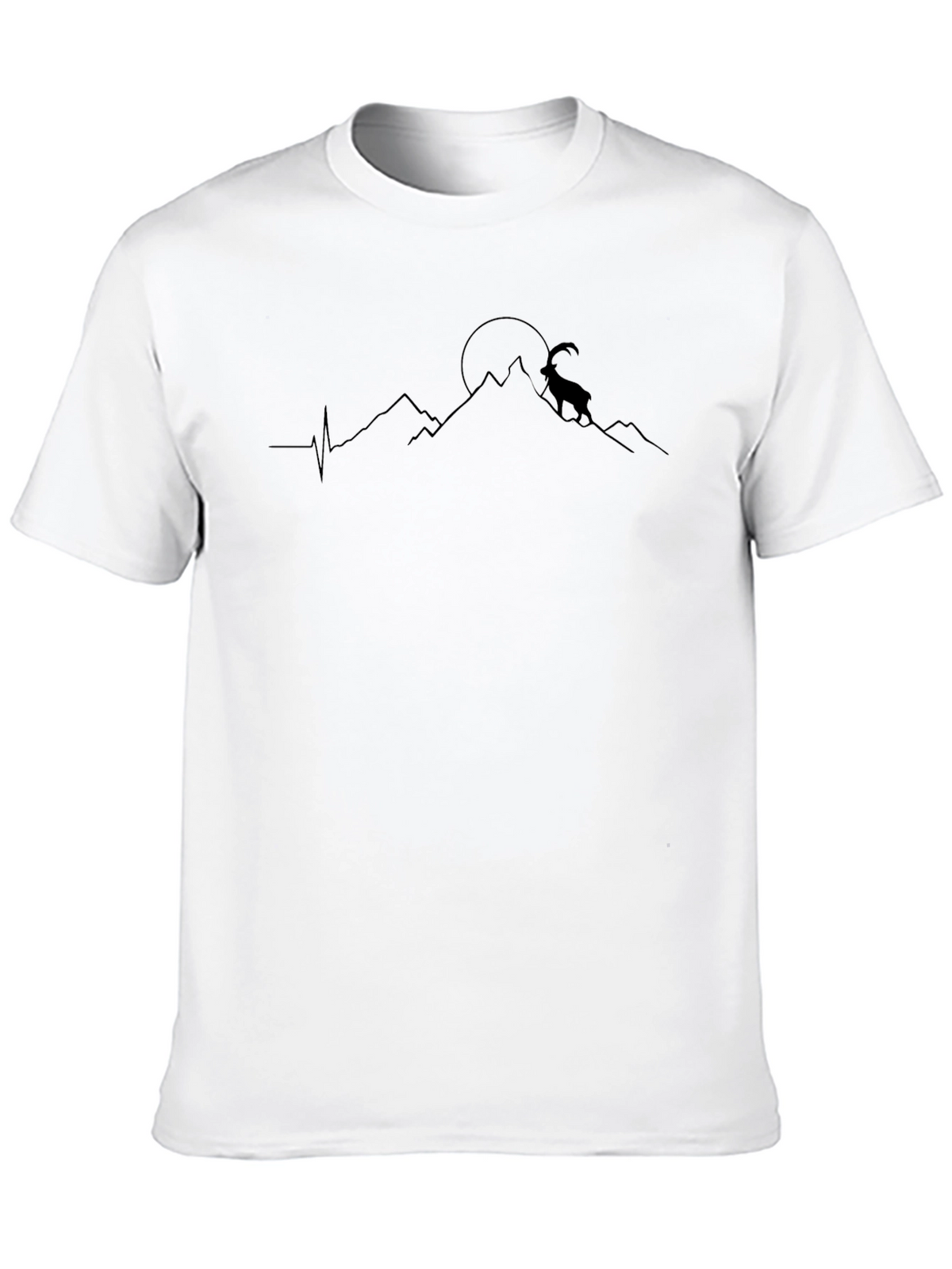 Mountain Goat Graphic T-Shirt - Black