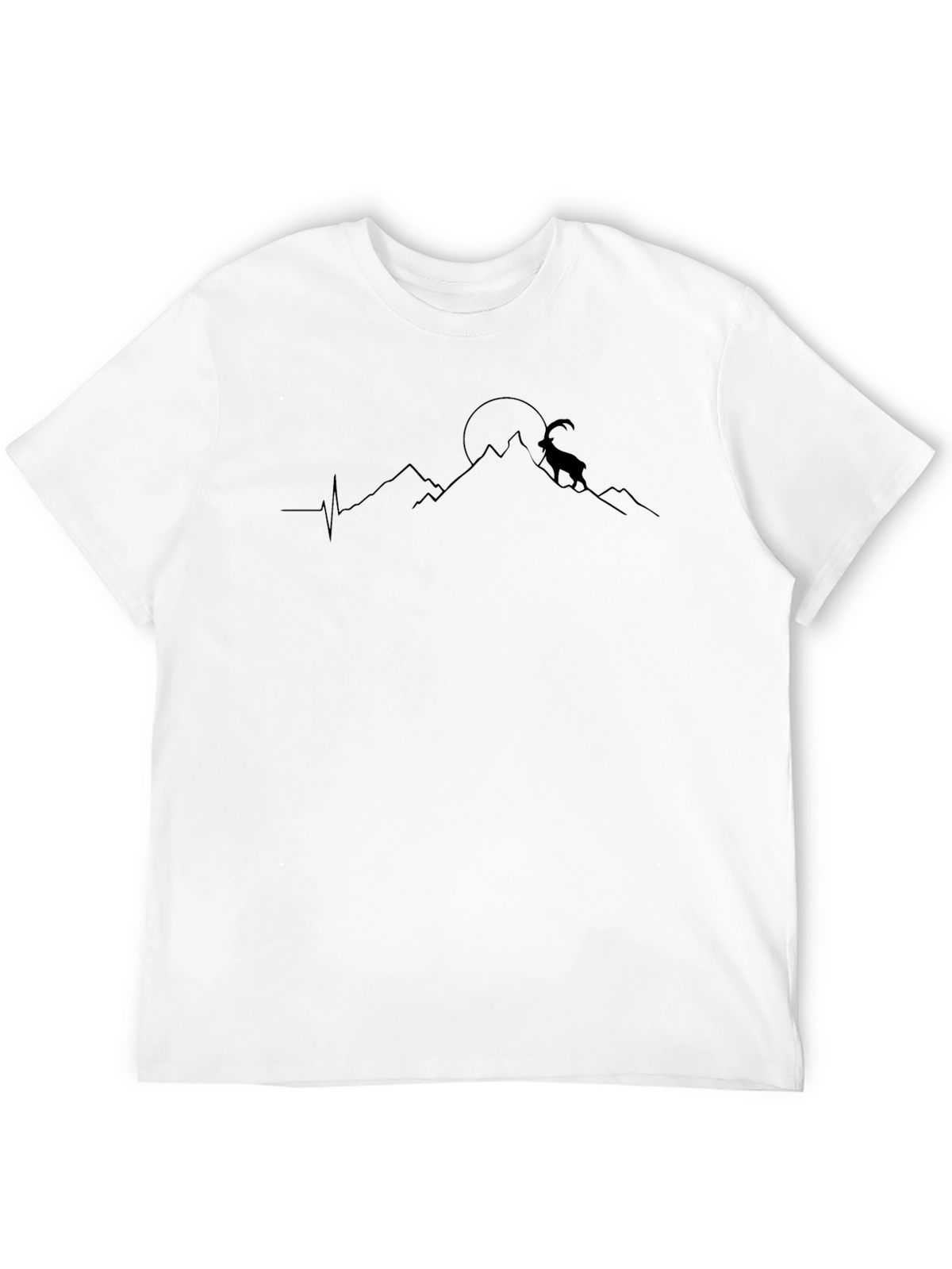 Mountain Goat Graphic T-Shirt - Black