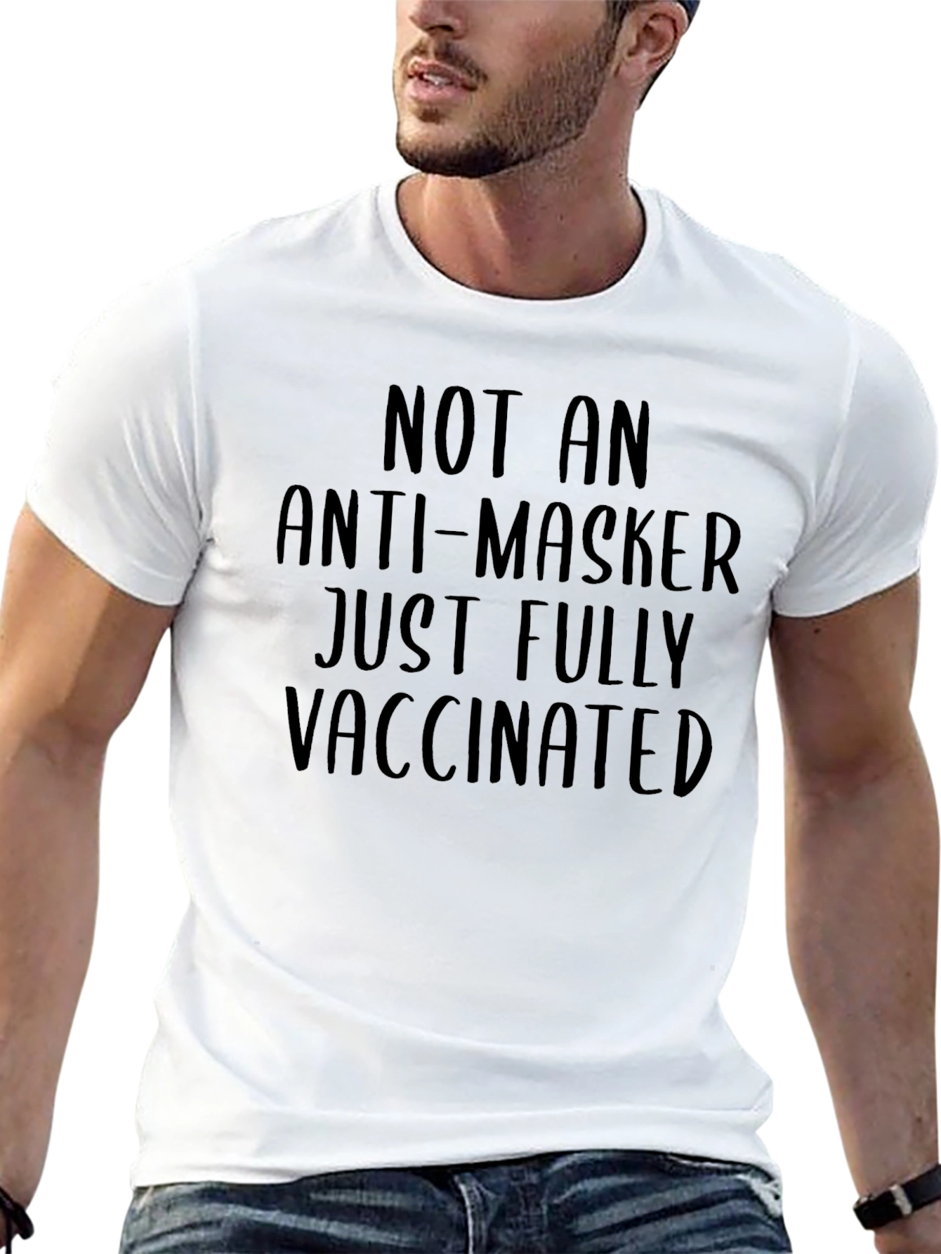 Vaccinated Black Graphic Tee