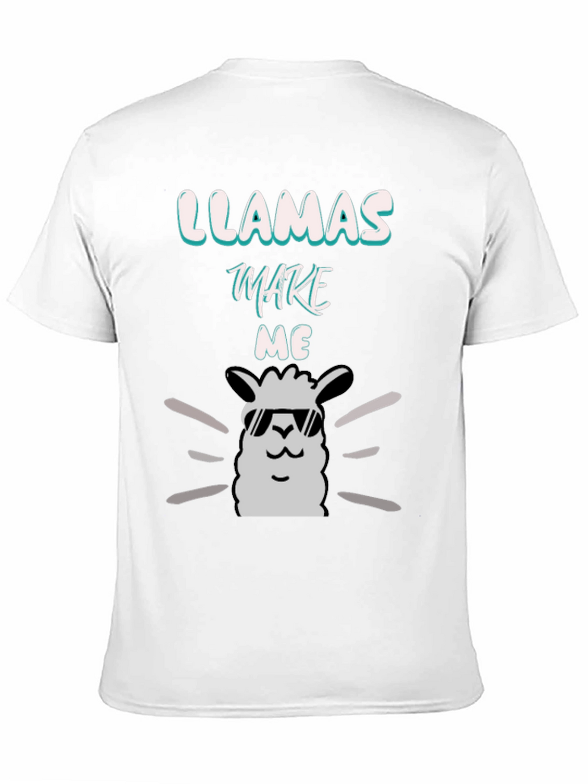 Llamas Make Me Happy Black Graphic Tee
