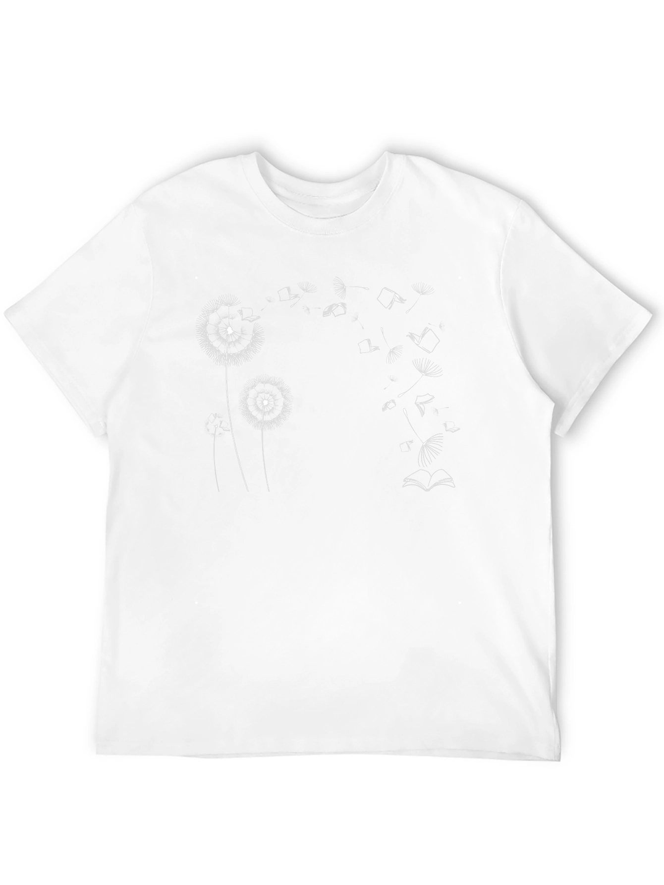 Dandelion to Book Black Graphic Tee