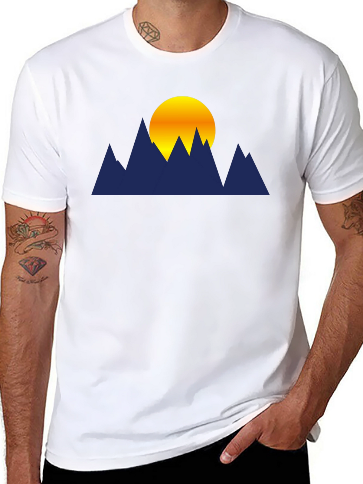 Mountain Sunset Graphic T-Shirt - Soft Cotton Blend