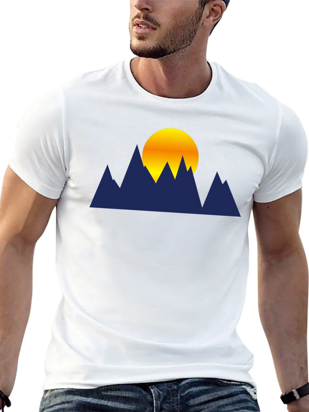 Mountain Sunset Graphic T-Shirt - Soft Cotton Blend