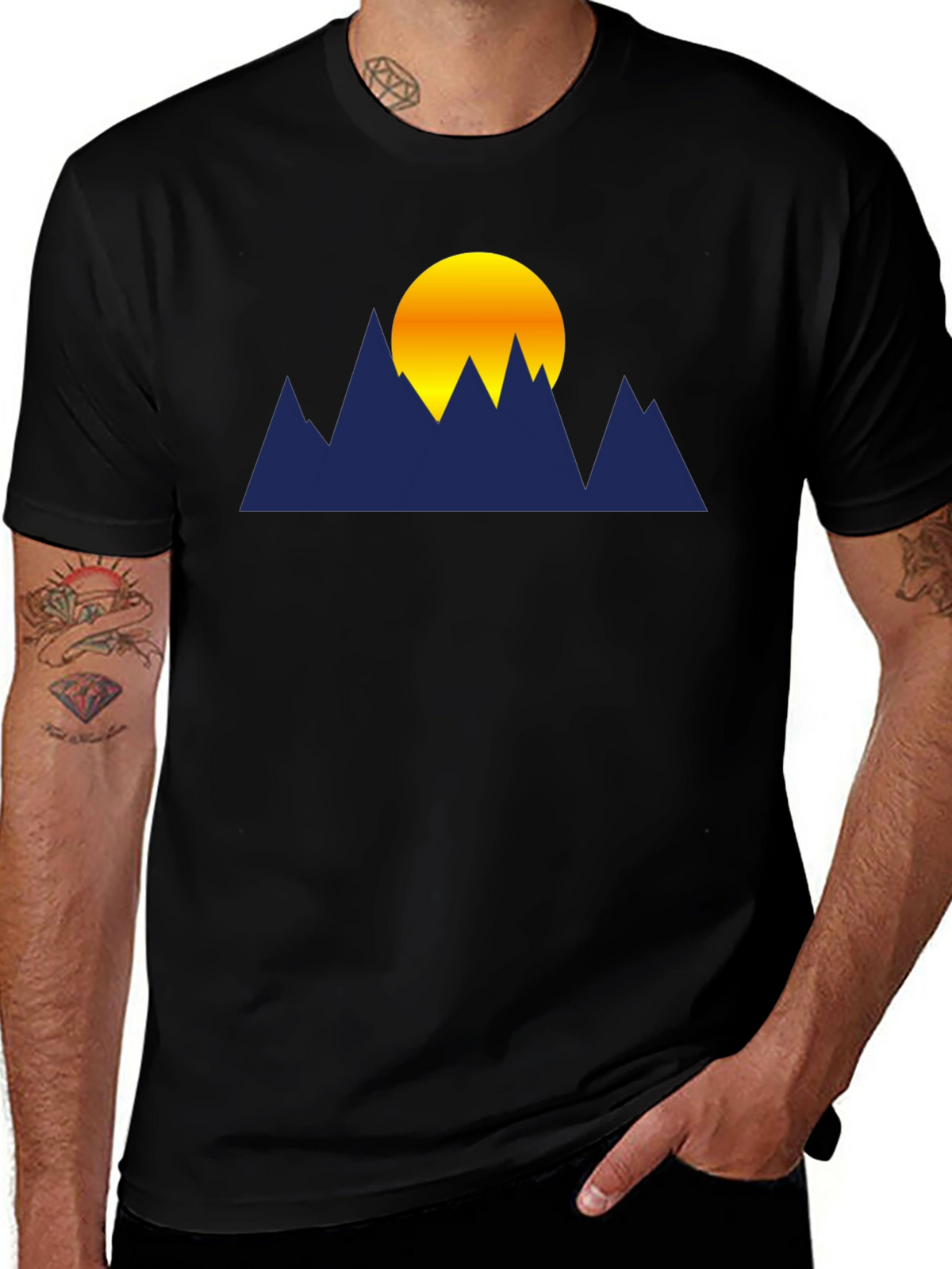 Mountain Sunset Graphic T-Shirt - Soft Cotton Blend