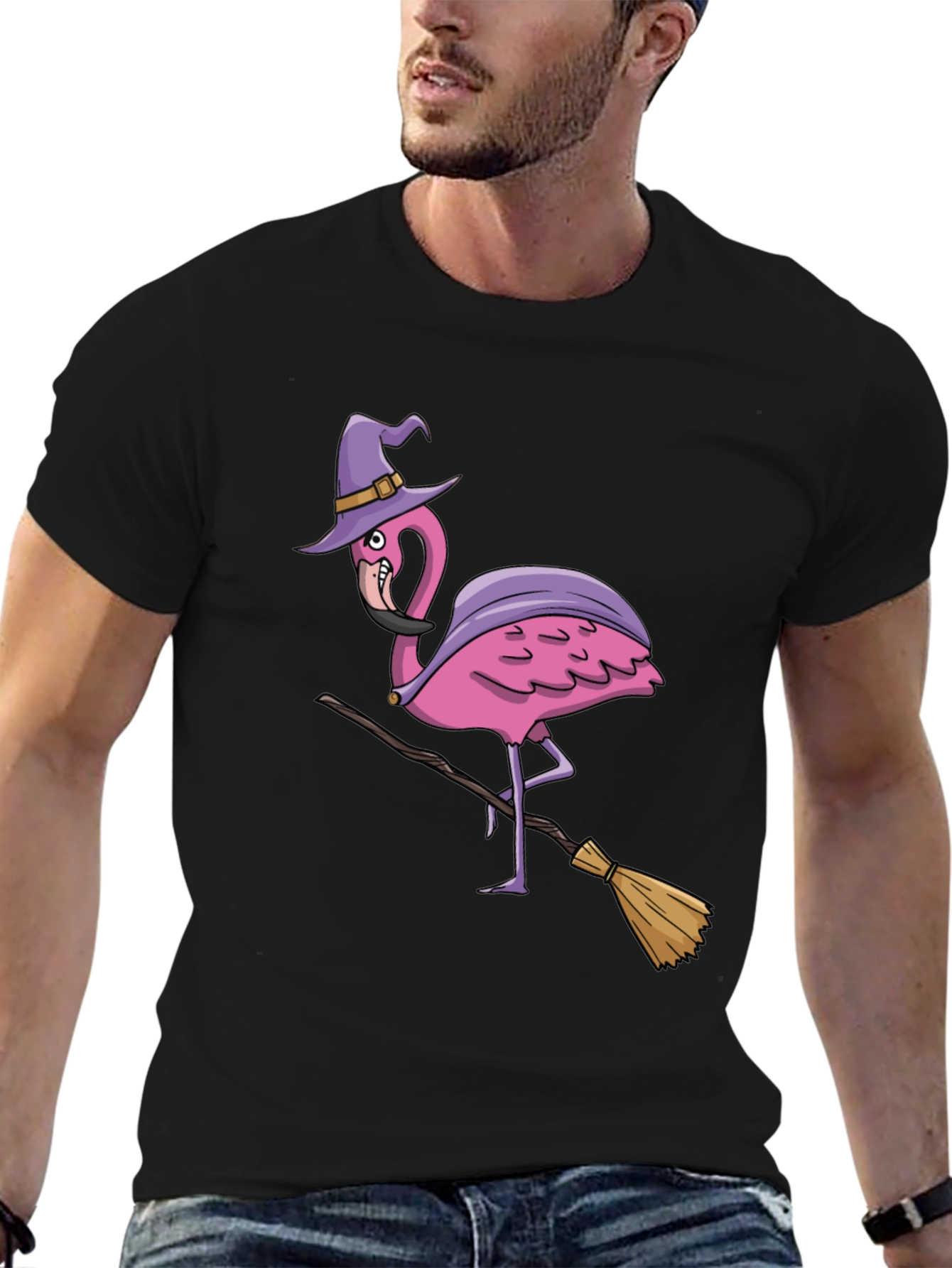 Witch Flamingo Graphic Tee
