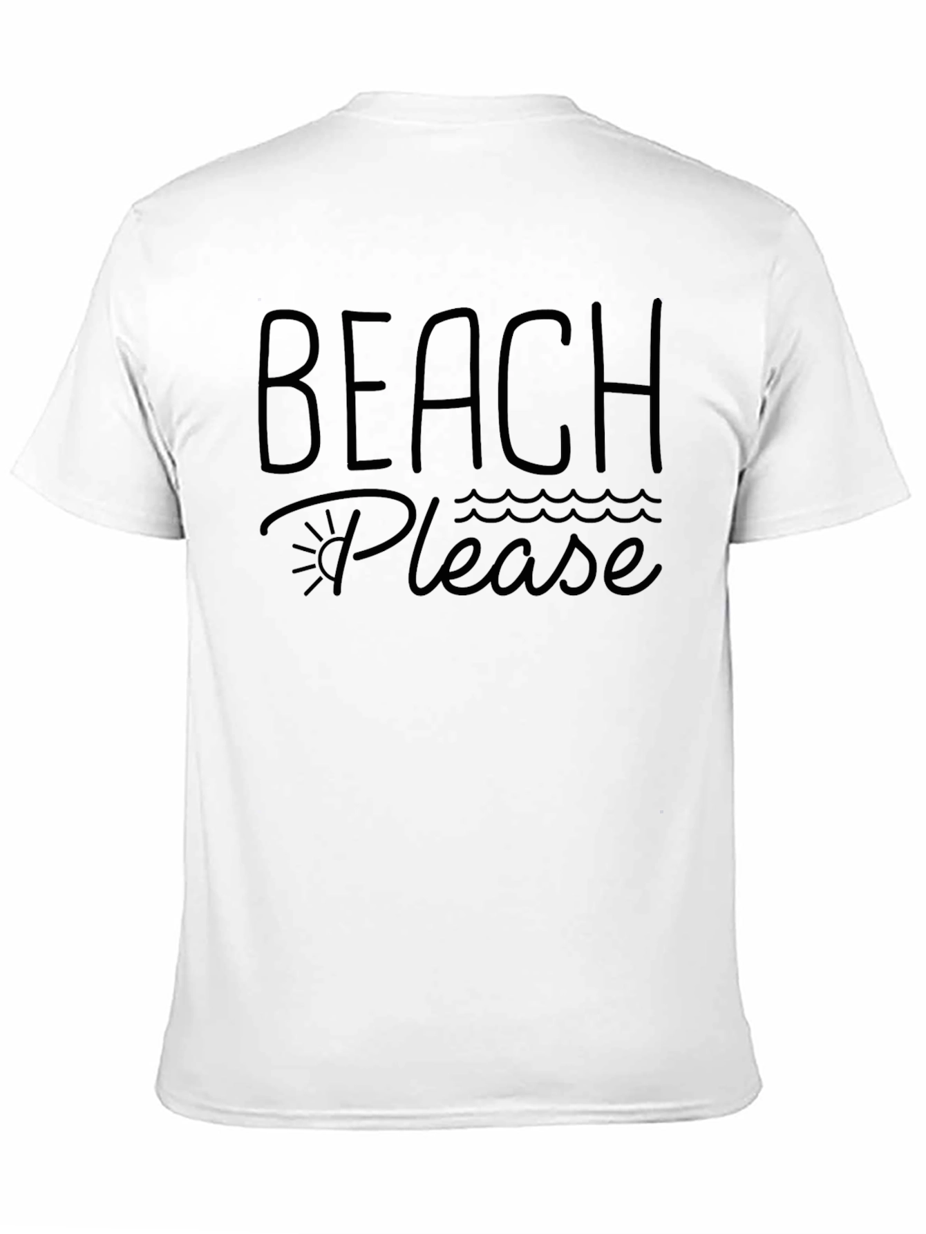 Beach Please Black Graphic Tee - Summer Vibes