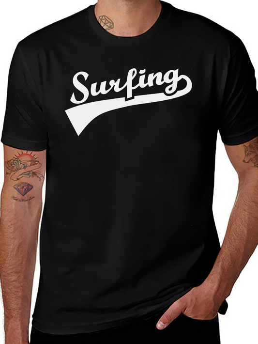 Surfing Graphic Tee - Classic Black T-Shirt