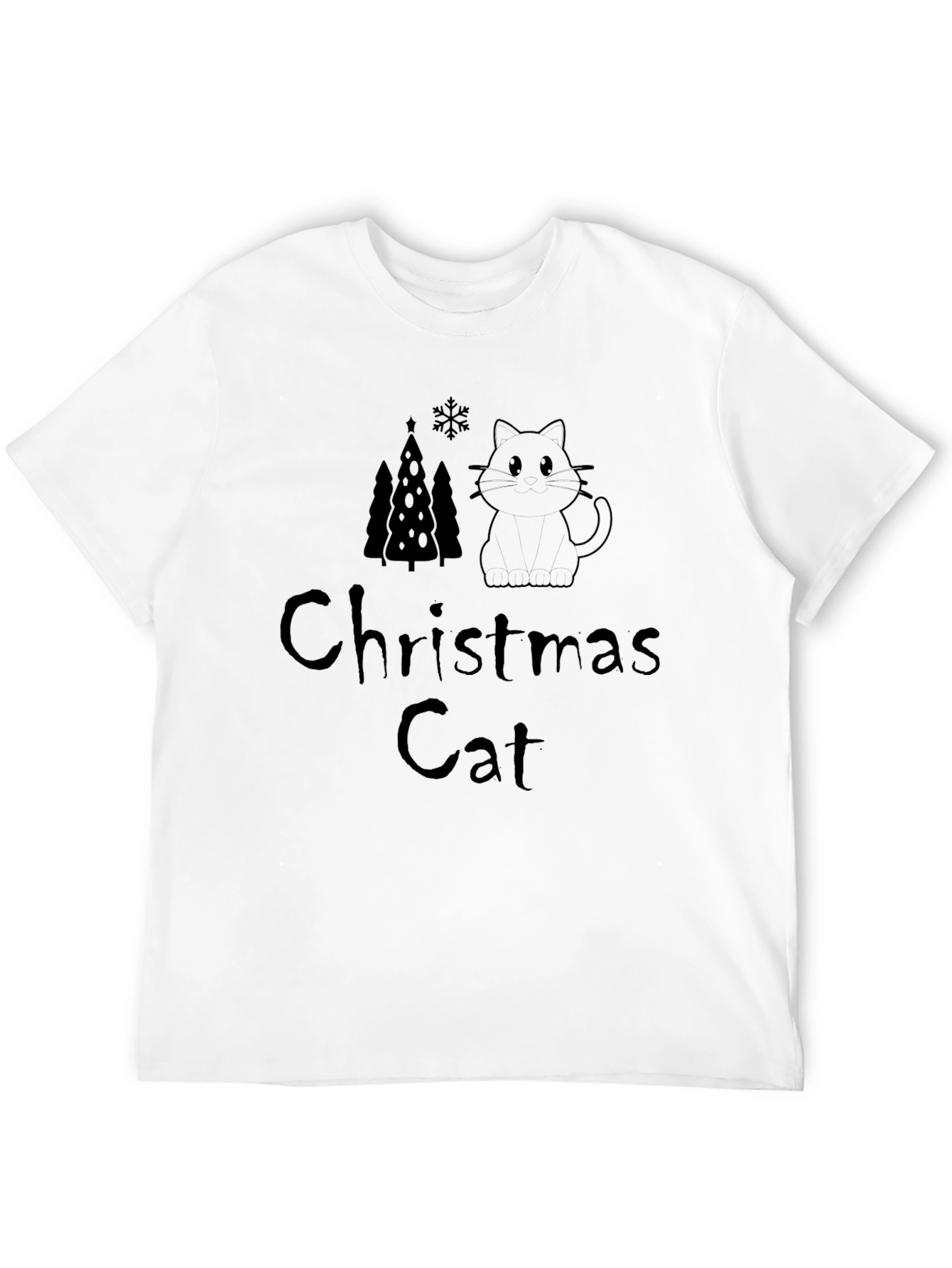 Christmas Cat T-Shirt - Festive & Fun Design