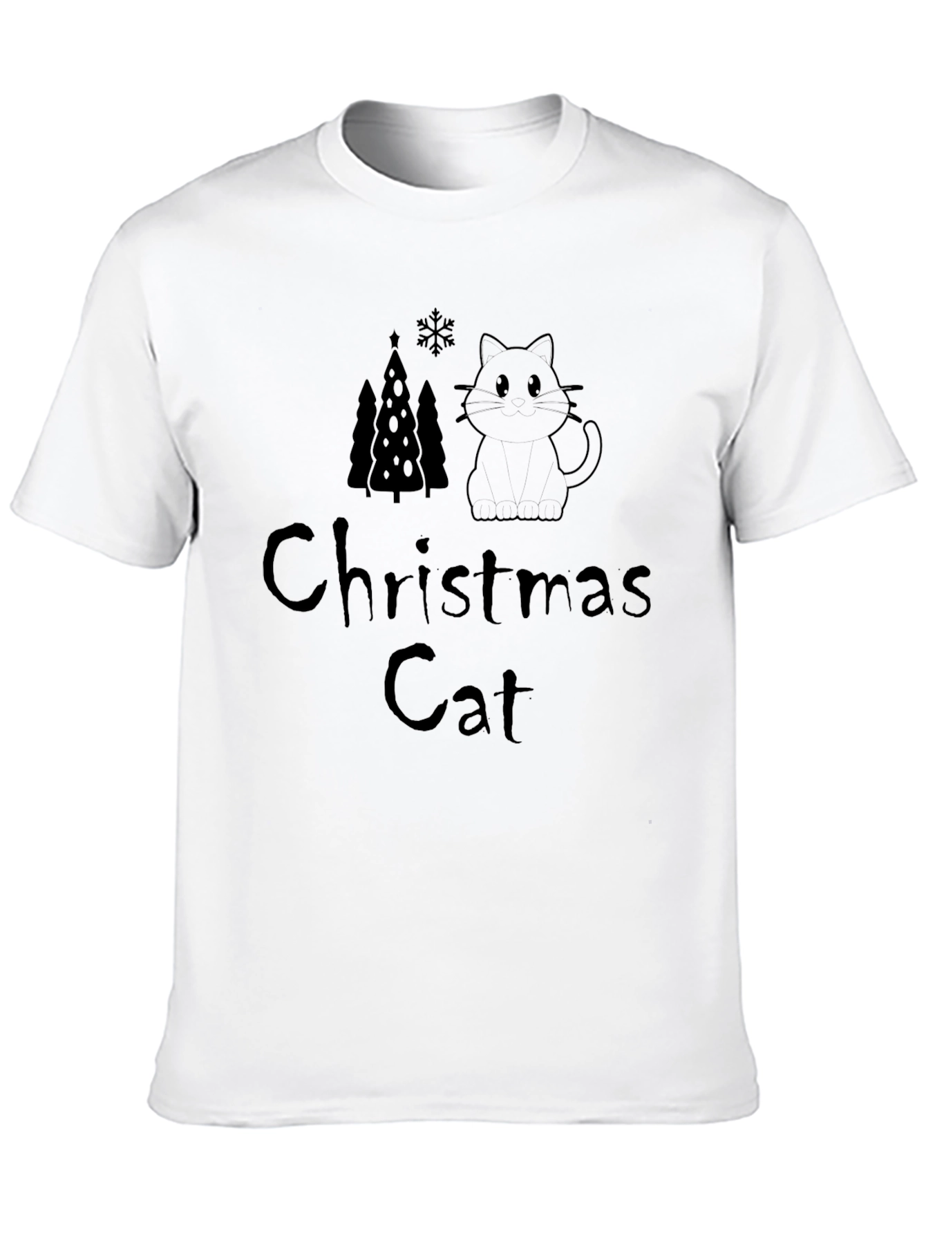 Christmas Cat T-Shirt - Festive & Fun Design