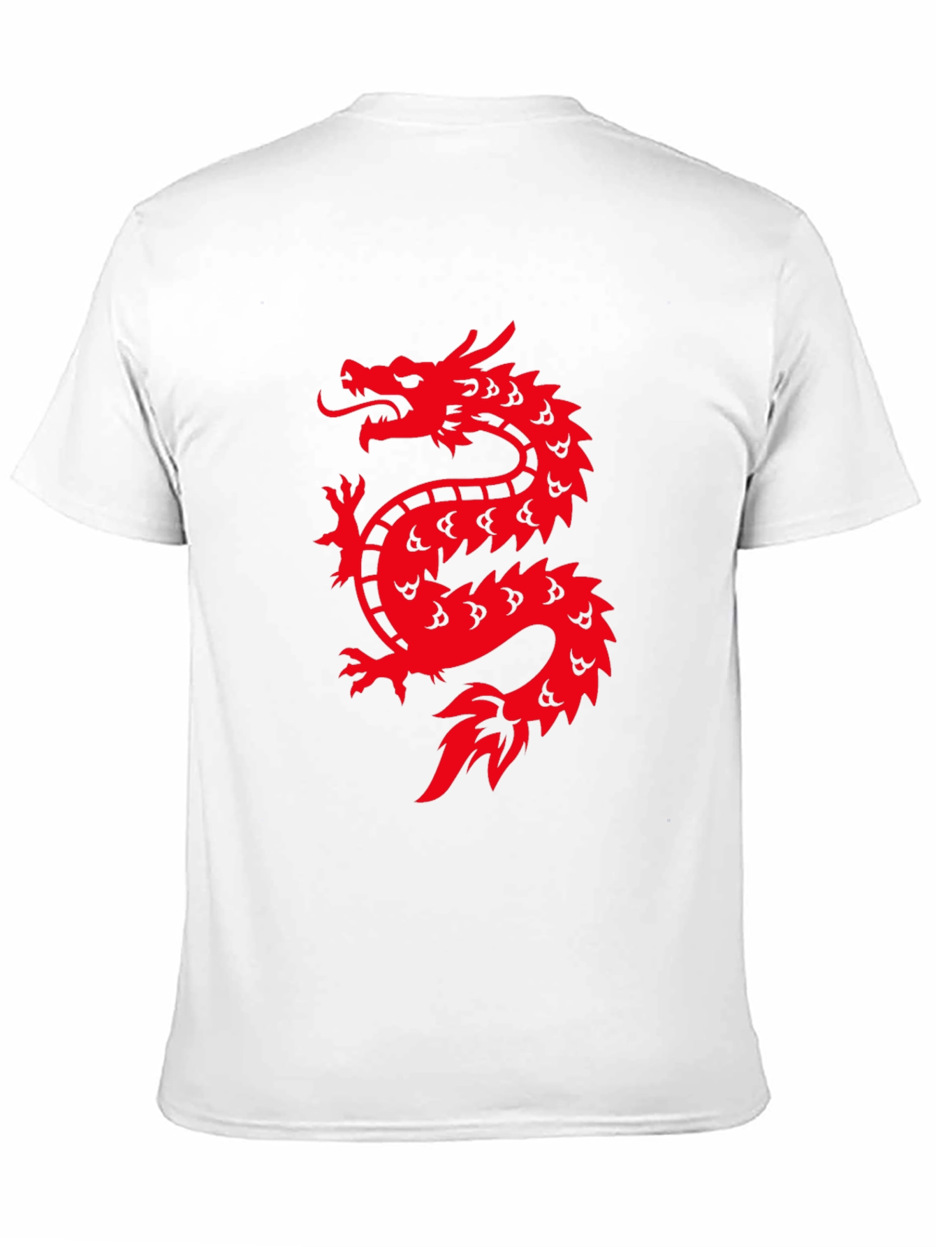 Red Dragon Graphic Print Black T-Shirt