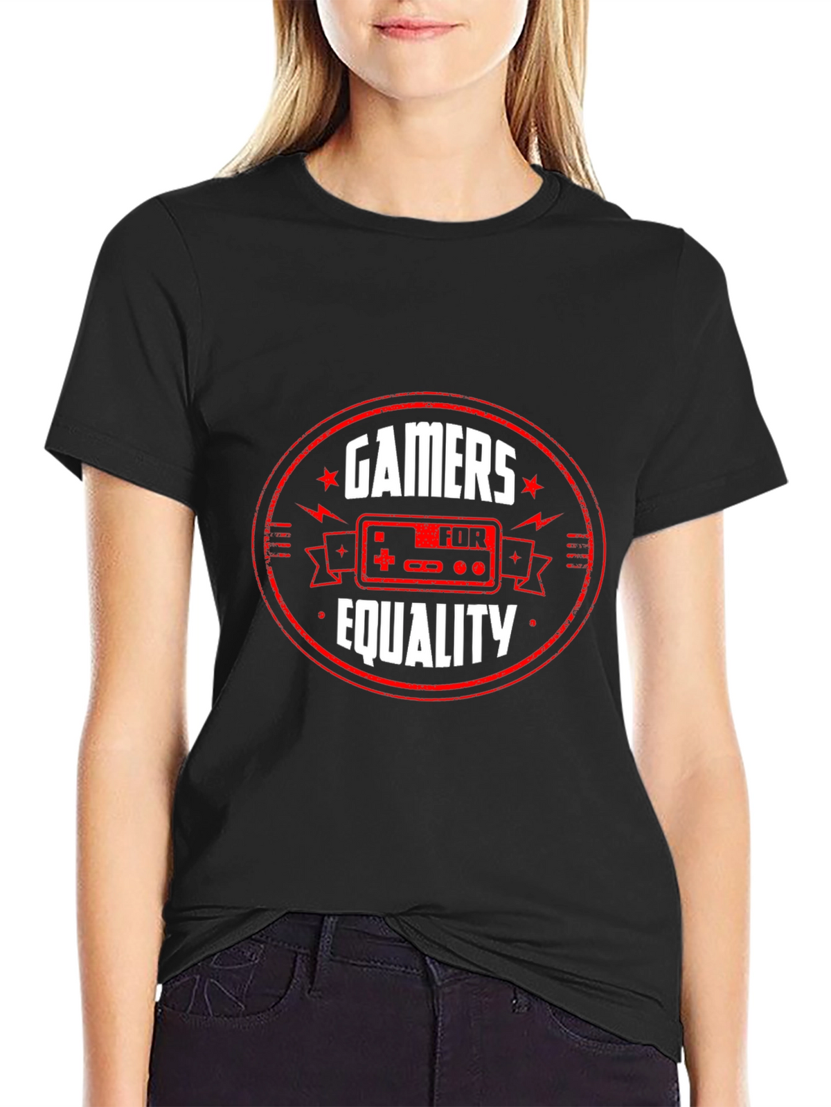 Gamers For Equality Graphic T-Shirt - Black