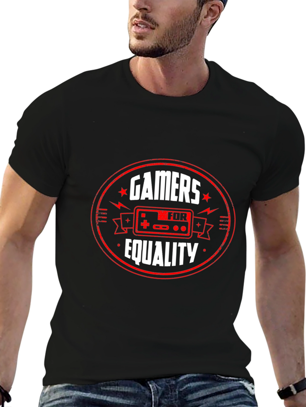 Gamers For Equality Graphic T-Shirt - Black