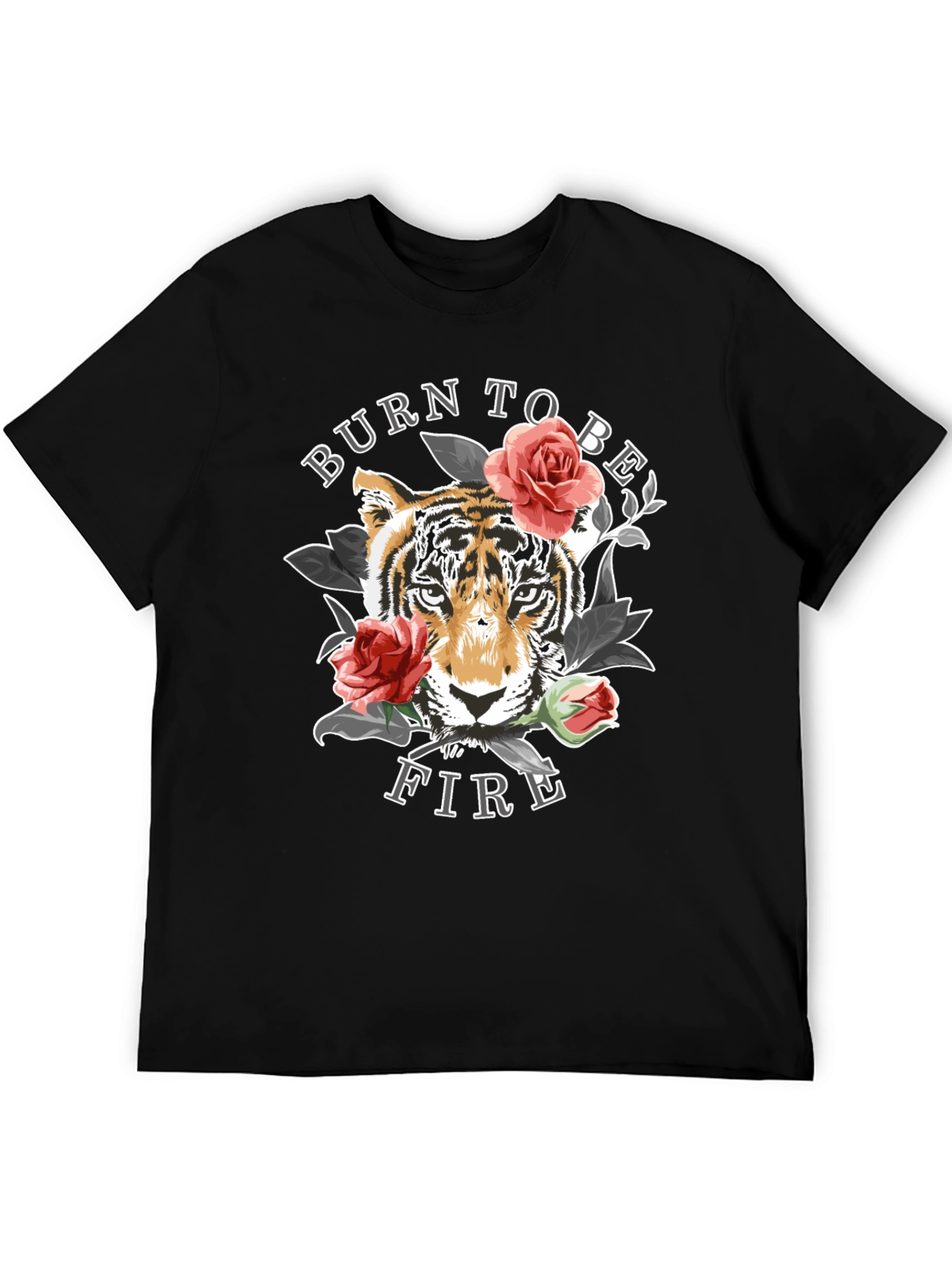 Burn To Be Fire Tiger Graphic Print Tee