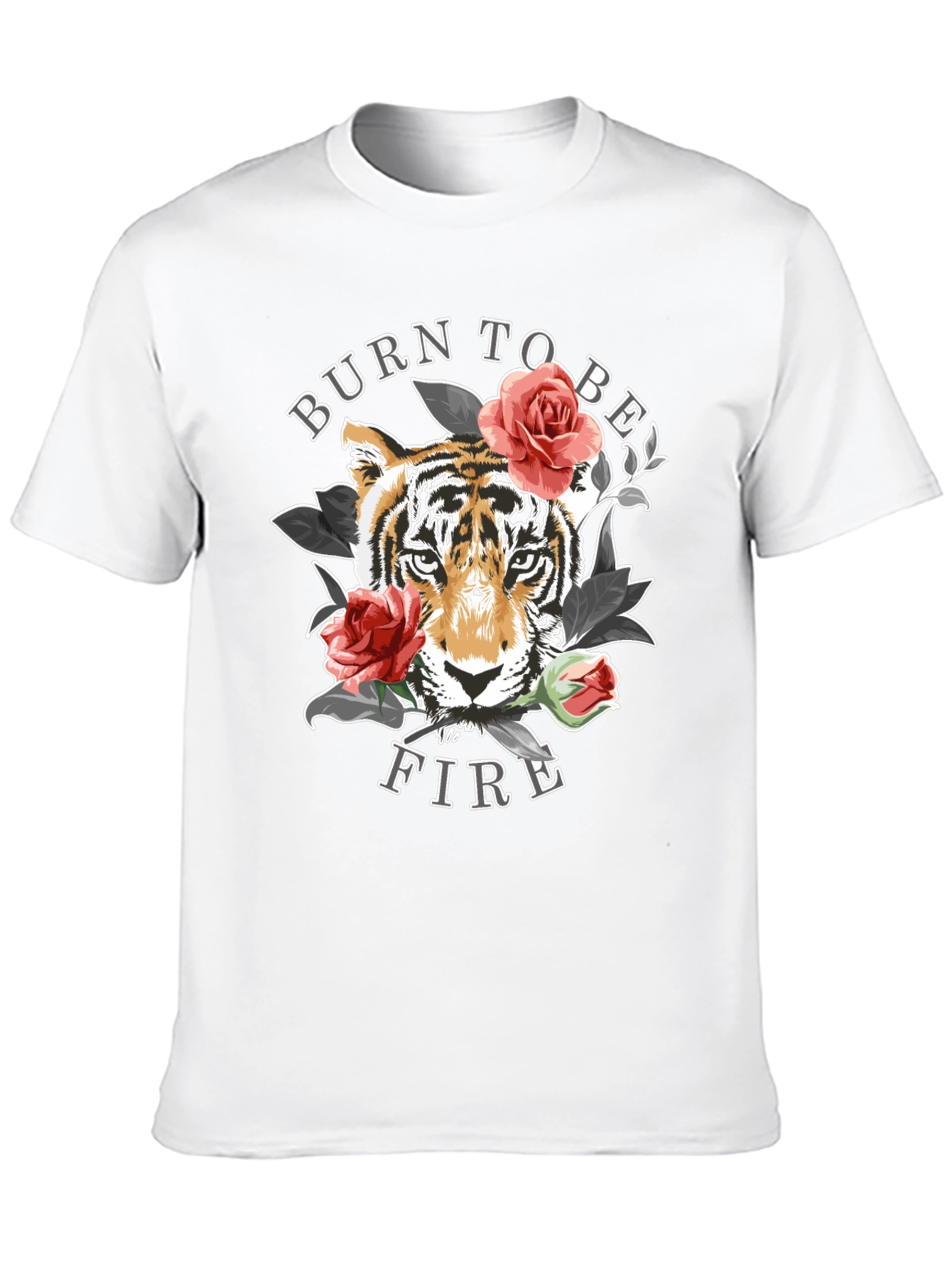 Burn To Be Fire Tiger Graphic Print Tee