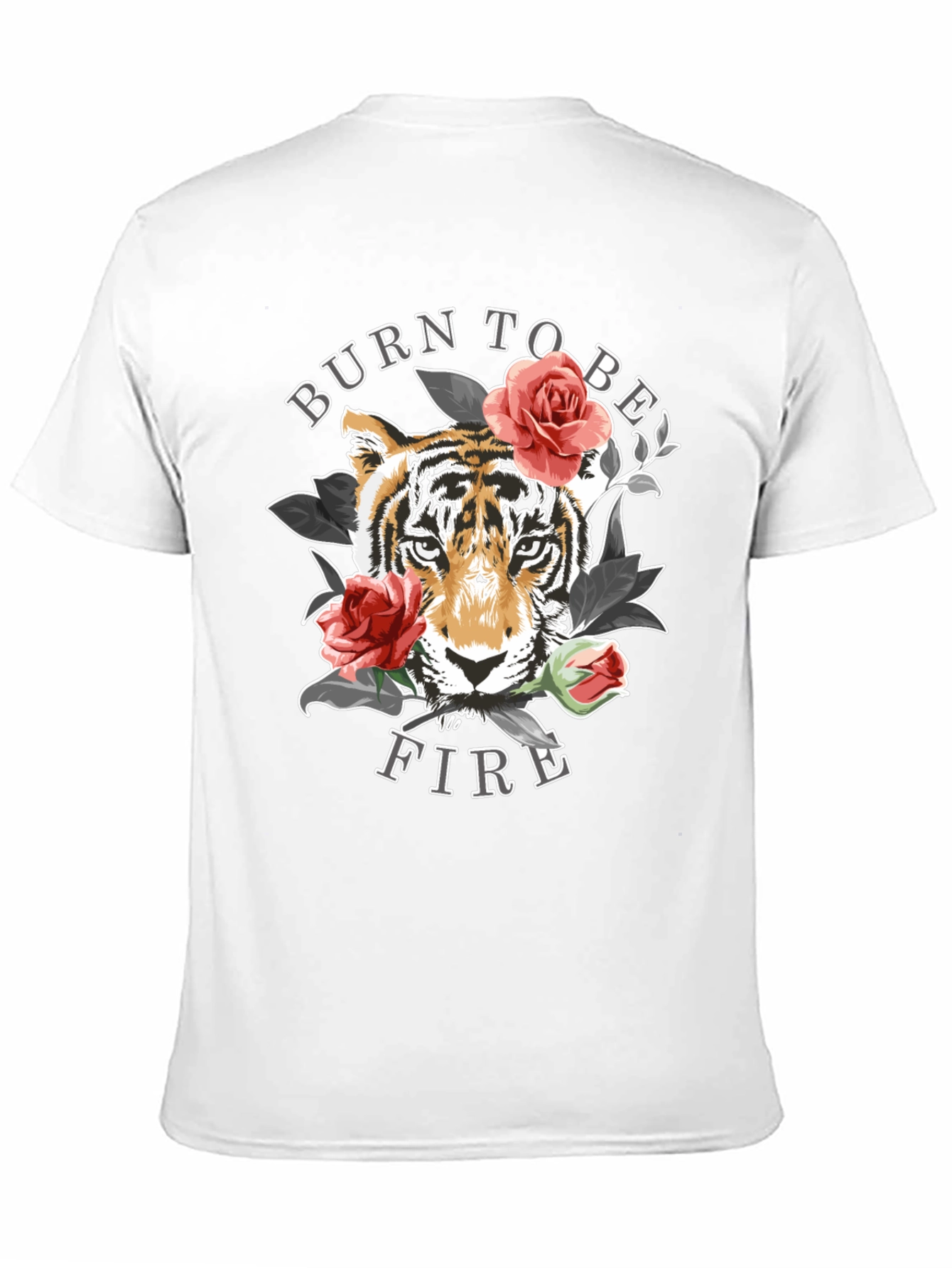 Burn To Be Fire Tiger Graphic Print Tee