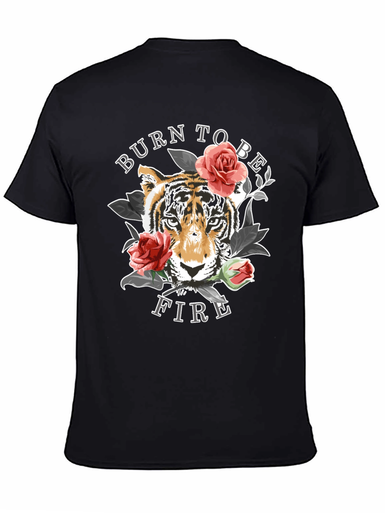 Burn To Be Fire Tiger Graphic Print Tee