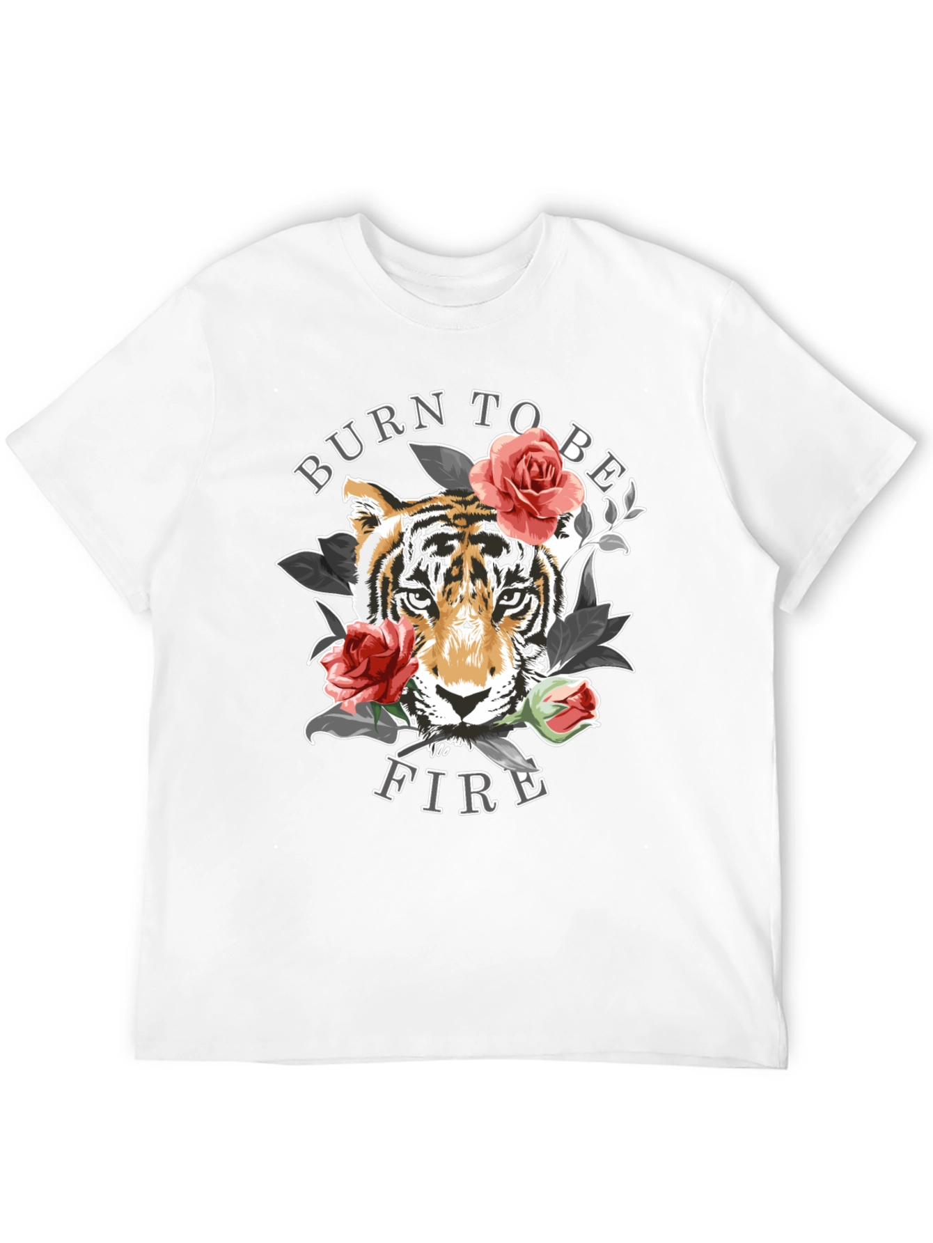 Burn To Be Fire Tiger Graphic Print Tee