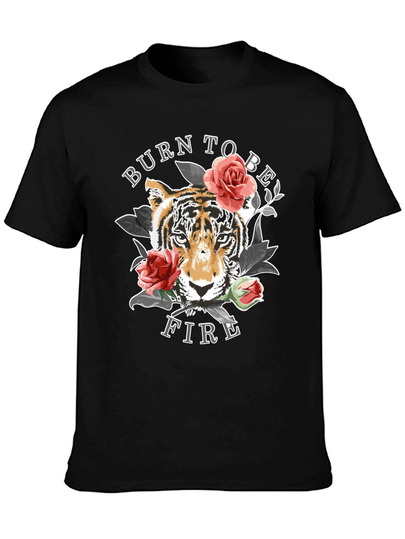 Burn To Be Fire Tiger Graphic Print Tee
