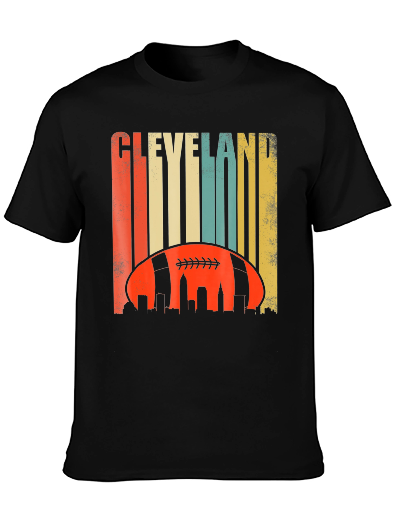 Cleveland Football Skyline Graphic Tee