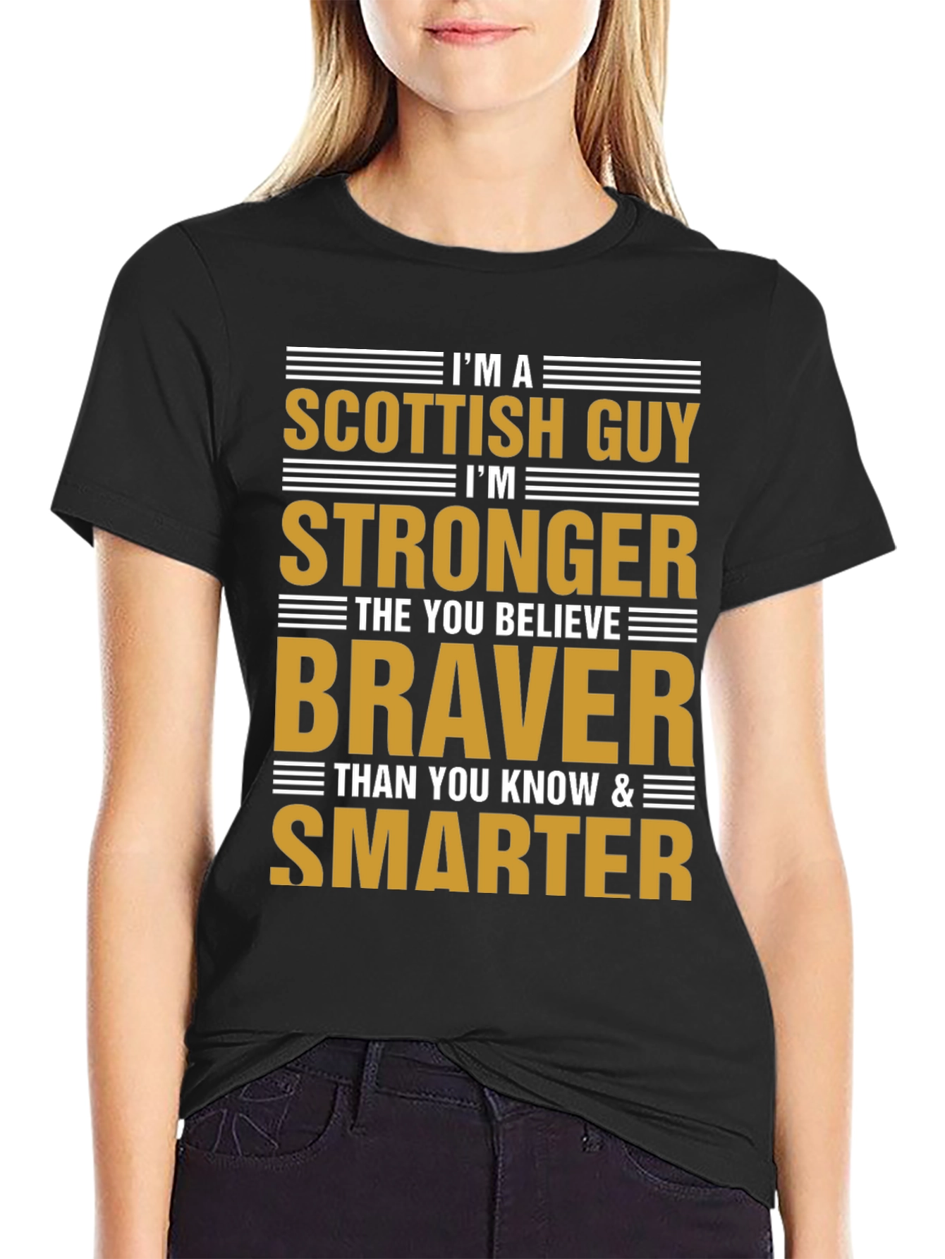 Scottish Guy T-Shirt - Strong Brave & Smart