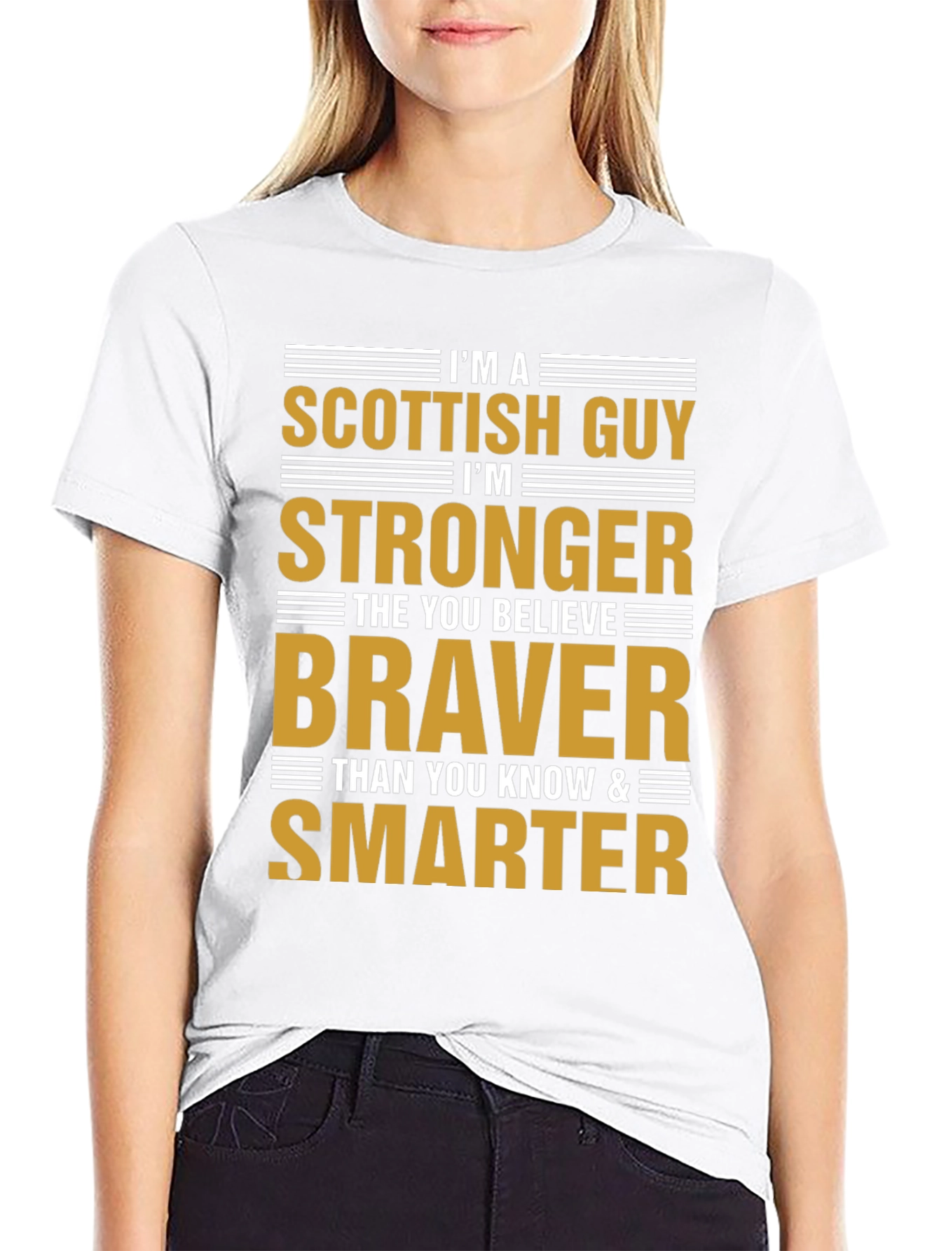 Scottish Guy T-Shirt - Strong Brave & Smart