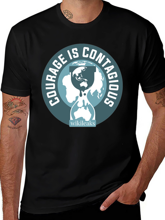 Courage is Contagious Tee - WikiLeaks Design