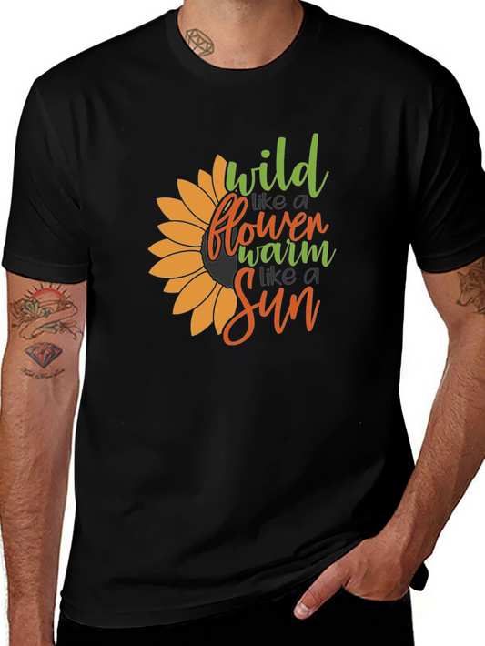 Wildflower Sun Graphic Tee - Black