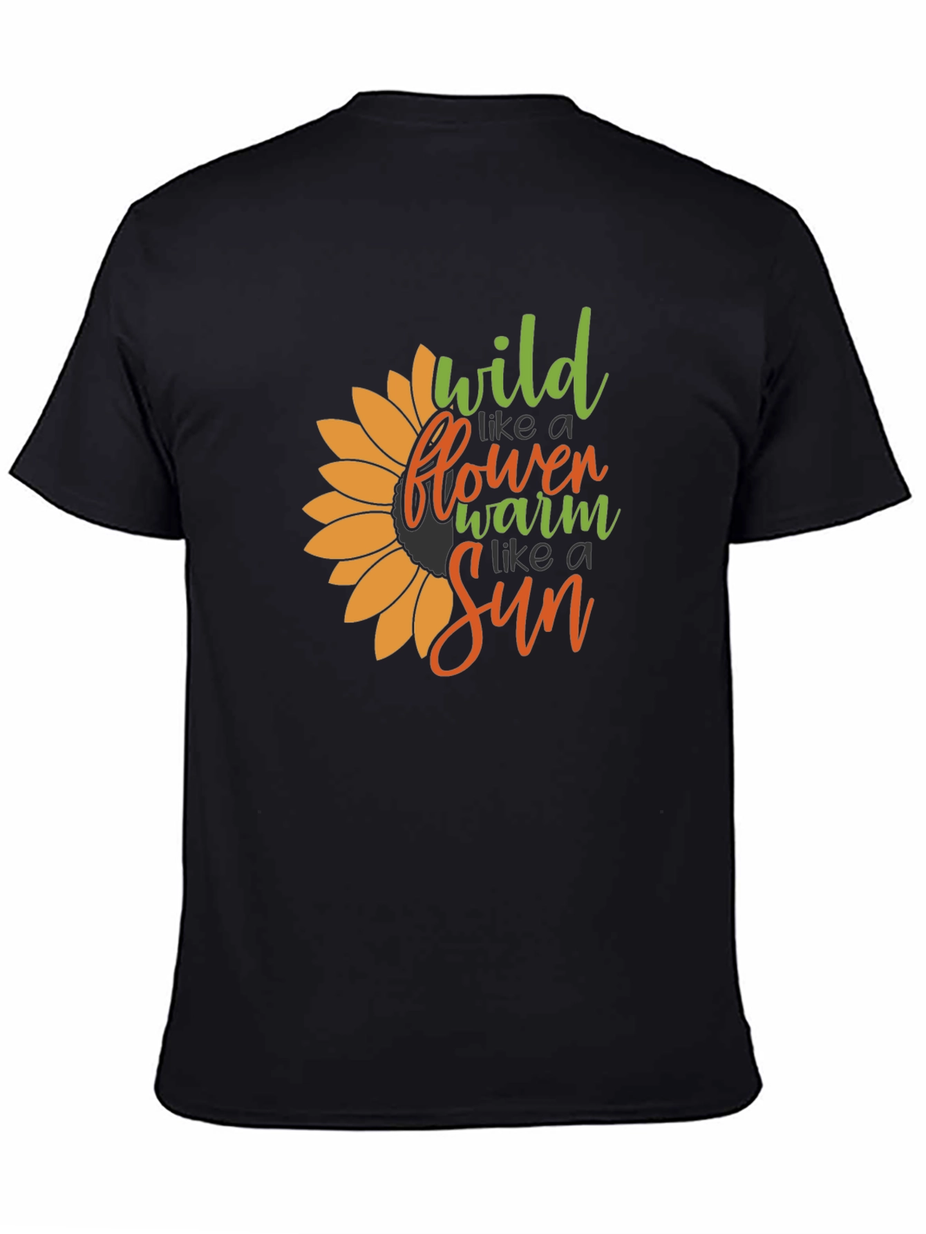 Wildflower Sun Graphic Tee - Black