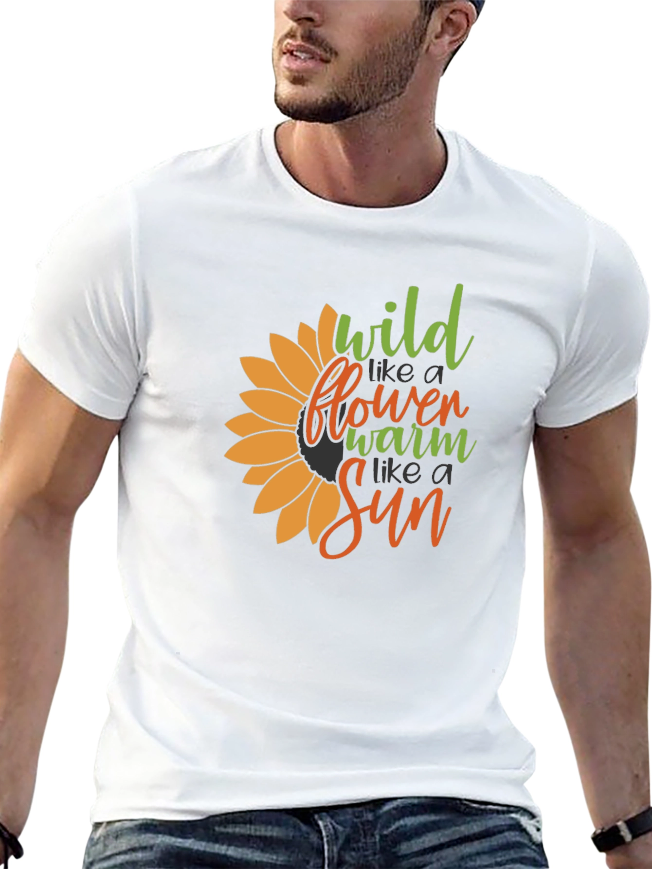 Wildflower Sun Graphic Tee - Black
