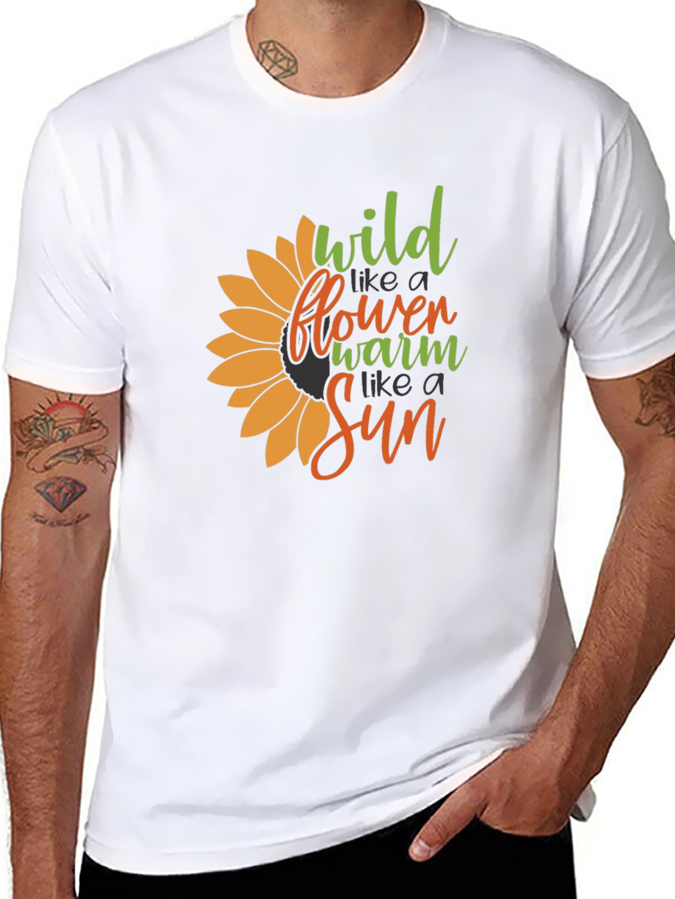 Wildflower Sun Graphic Tee - Black