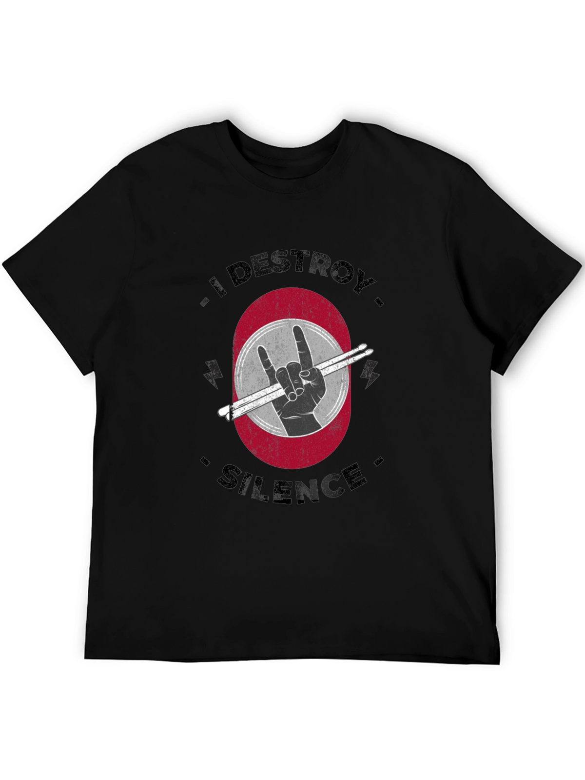 I Destroy Silence Drummer T-Shirt - Rock On!